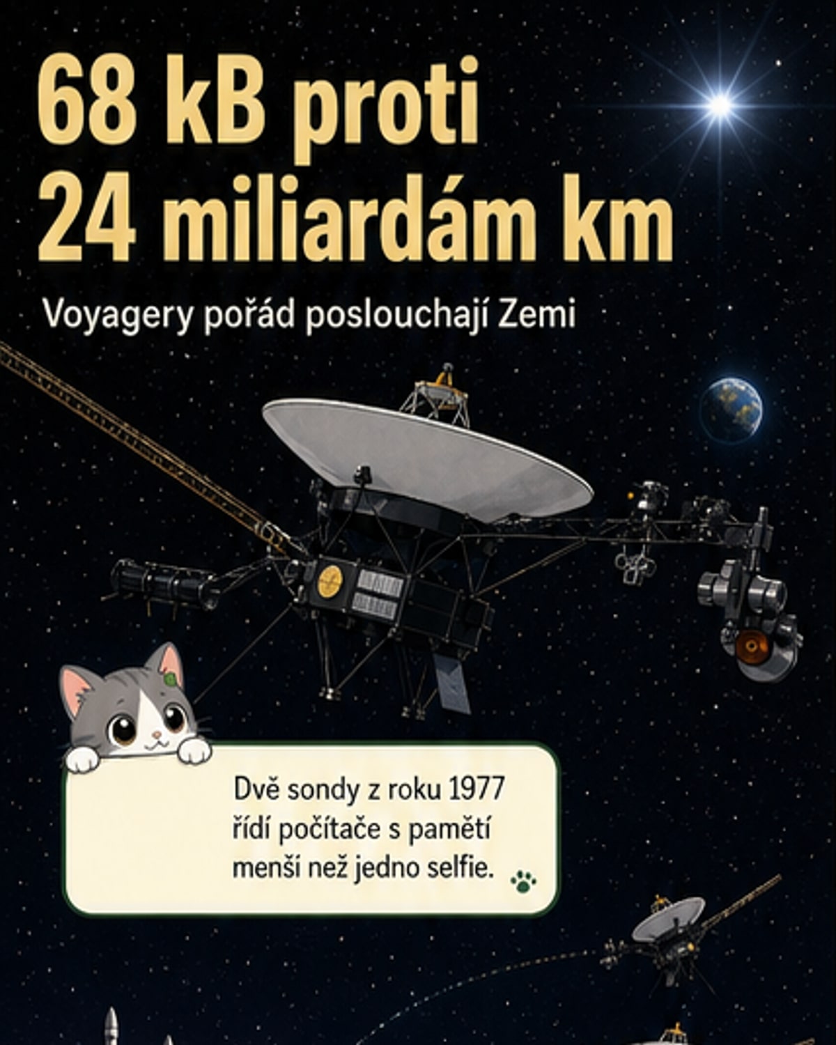 Počítač z roku 1977 stále řídí sondy