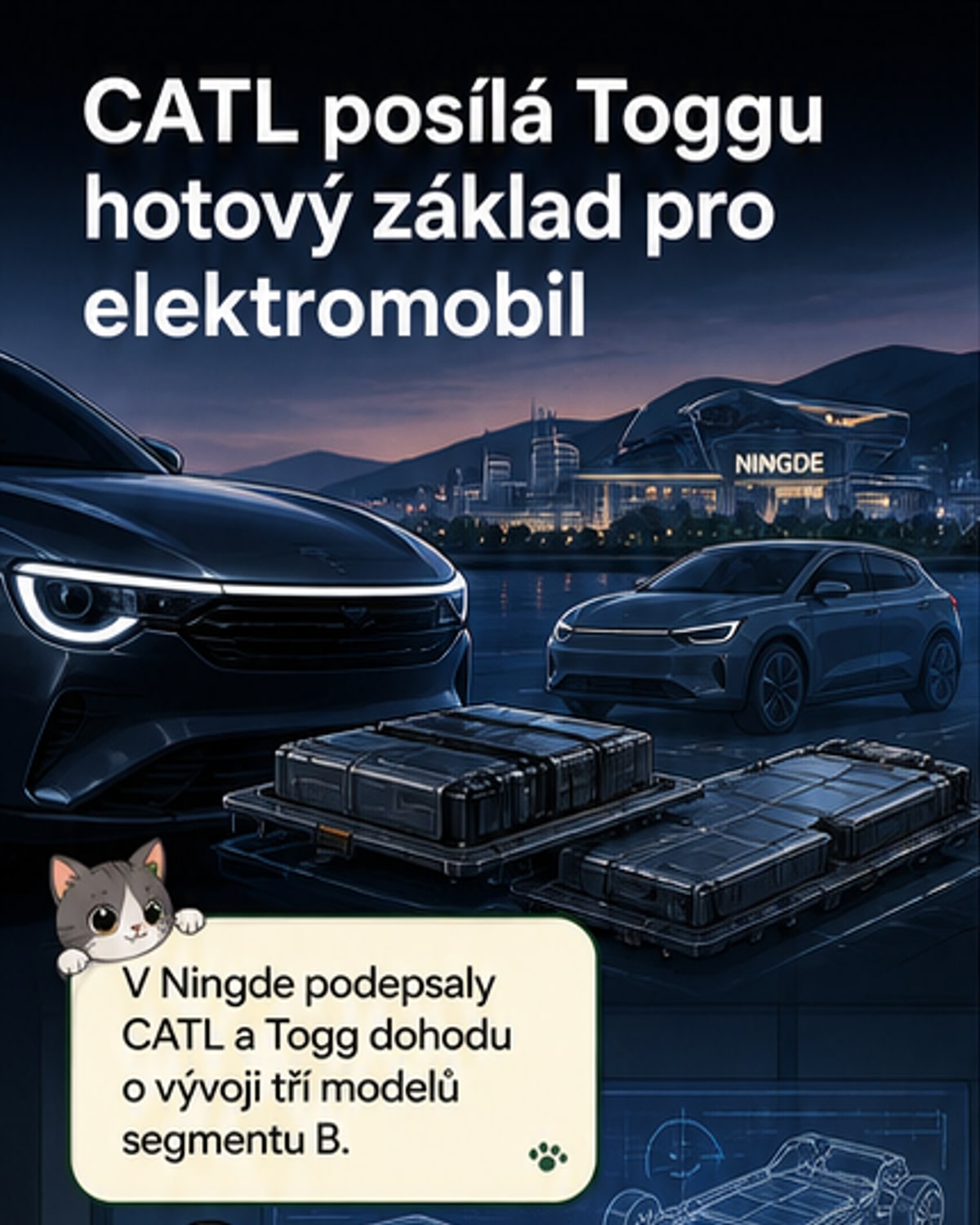 CATL dodává hotový podvozek pro elektromobily