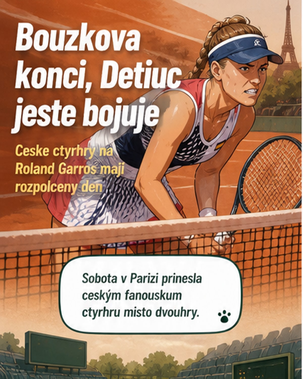 České tenistky v čtyřhře rozdělený osud na Roland Garros