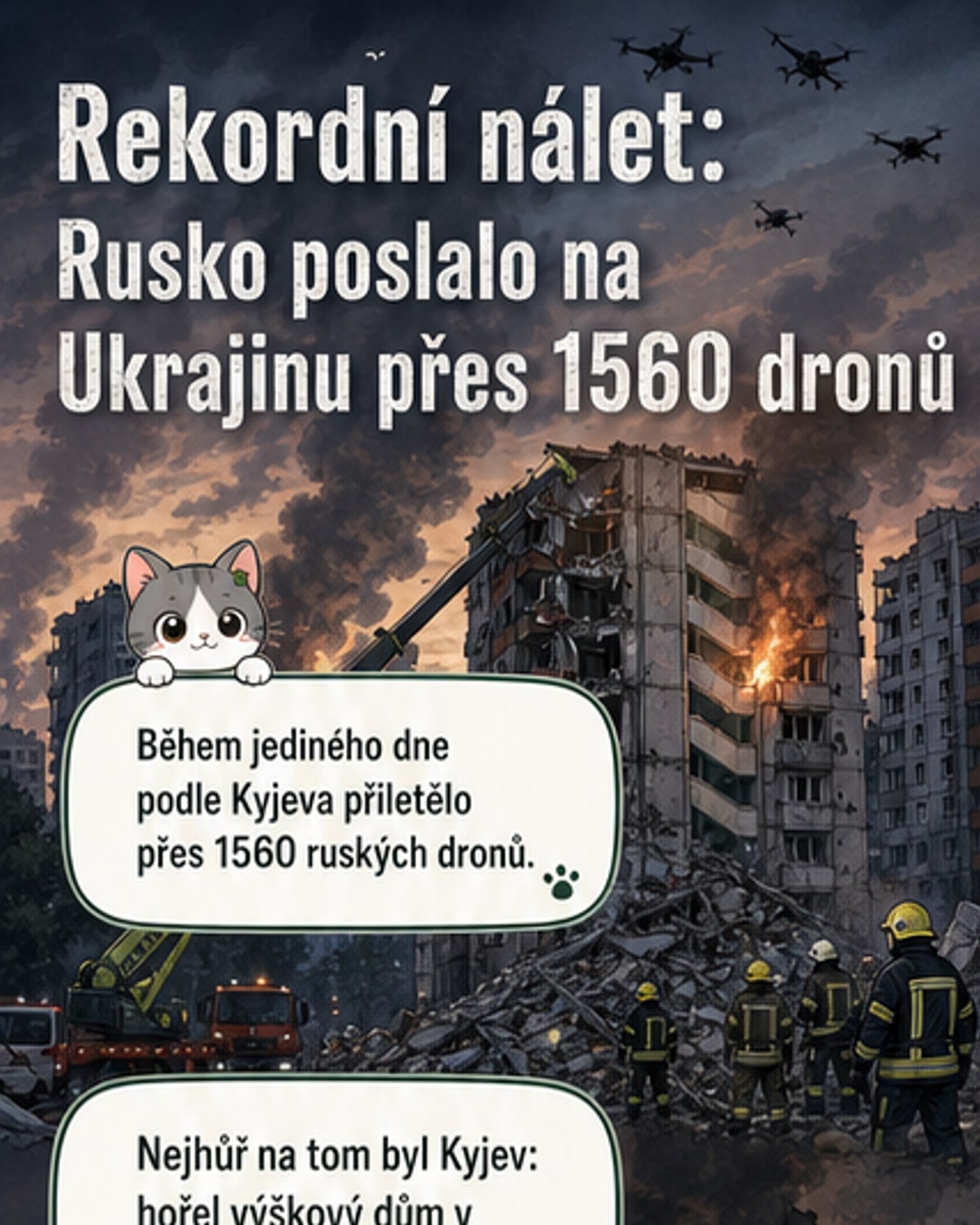 Rusko vyslalo na Ukrajinu 1560 dronů za den