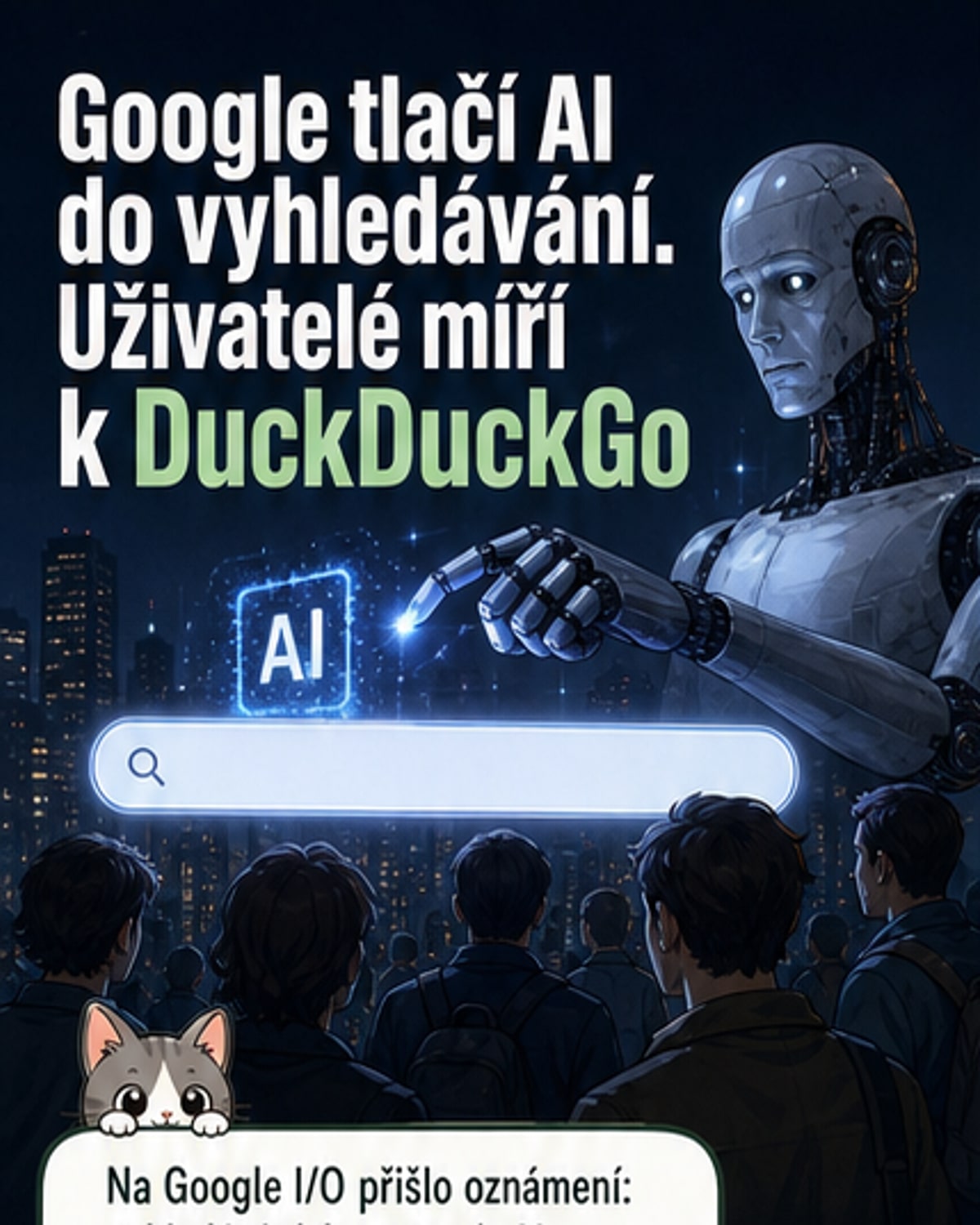 DuckDuckGo roste na vlně odporu proti AI