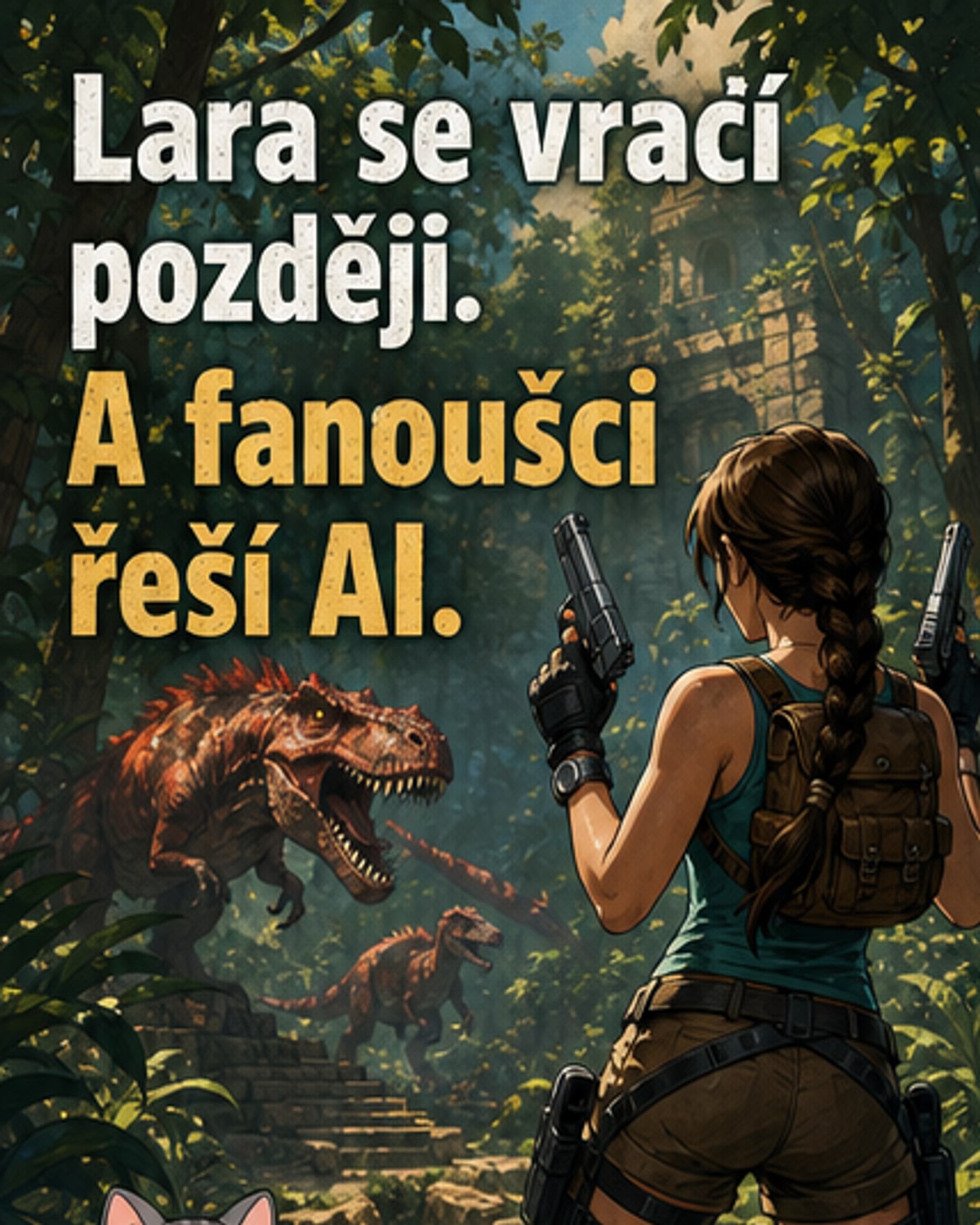 AI pomáhala tvořit novou hru Tomb Raider