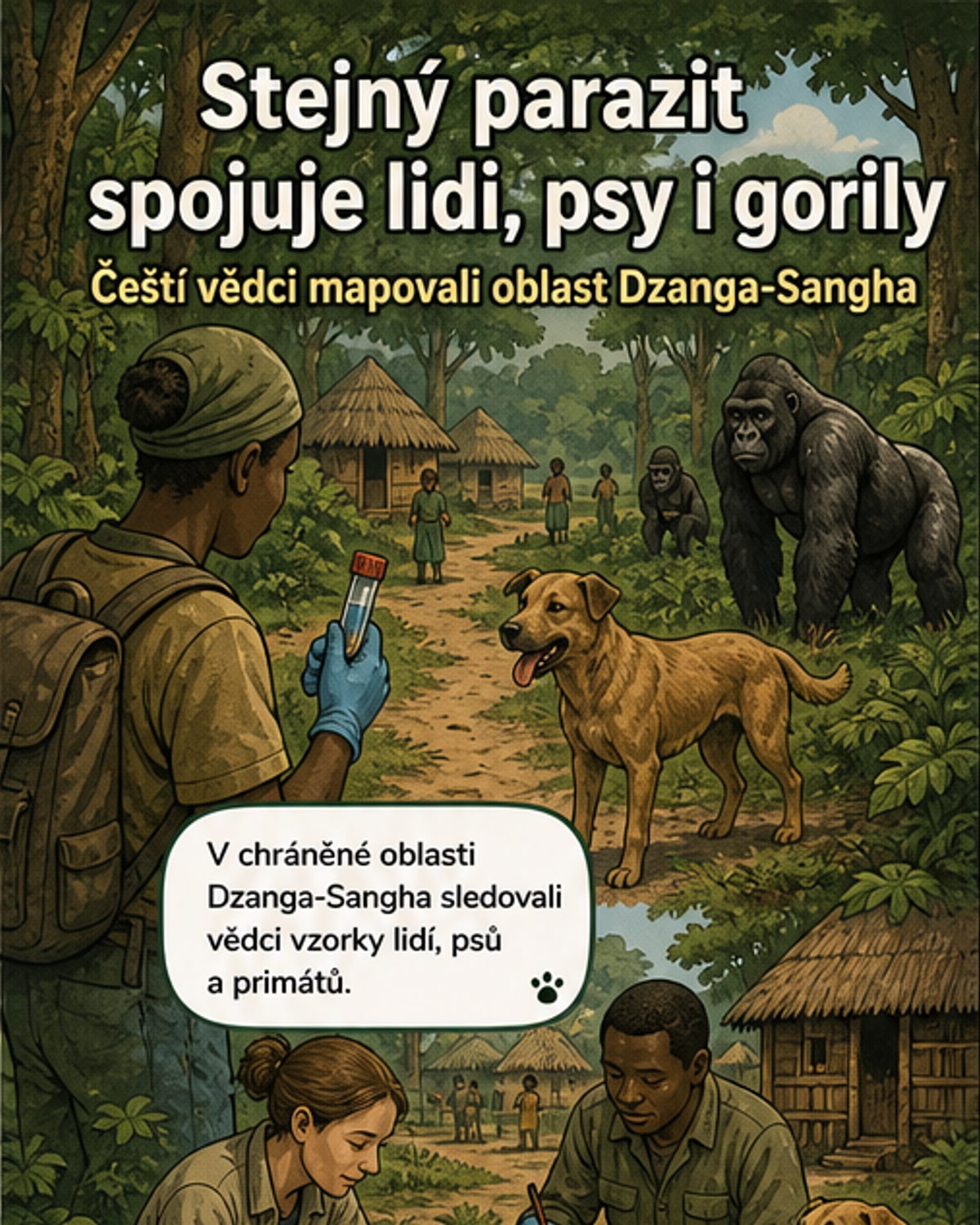Lidé, psi a primáti sdílejí parazity