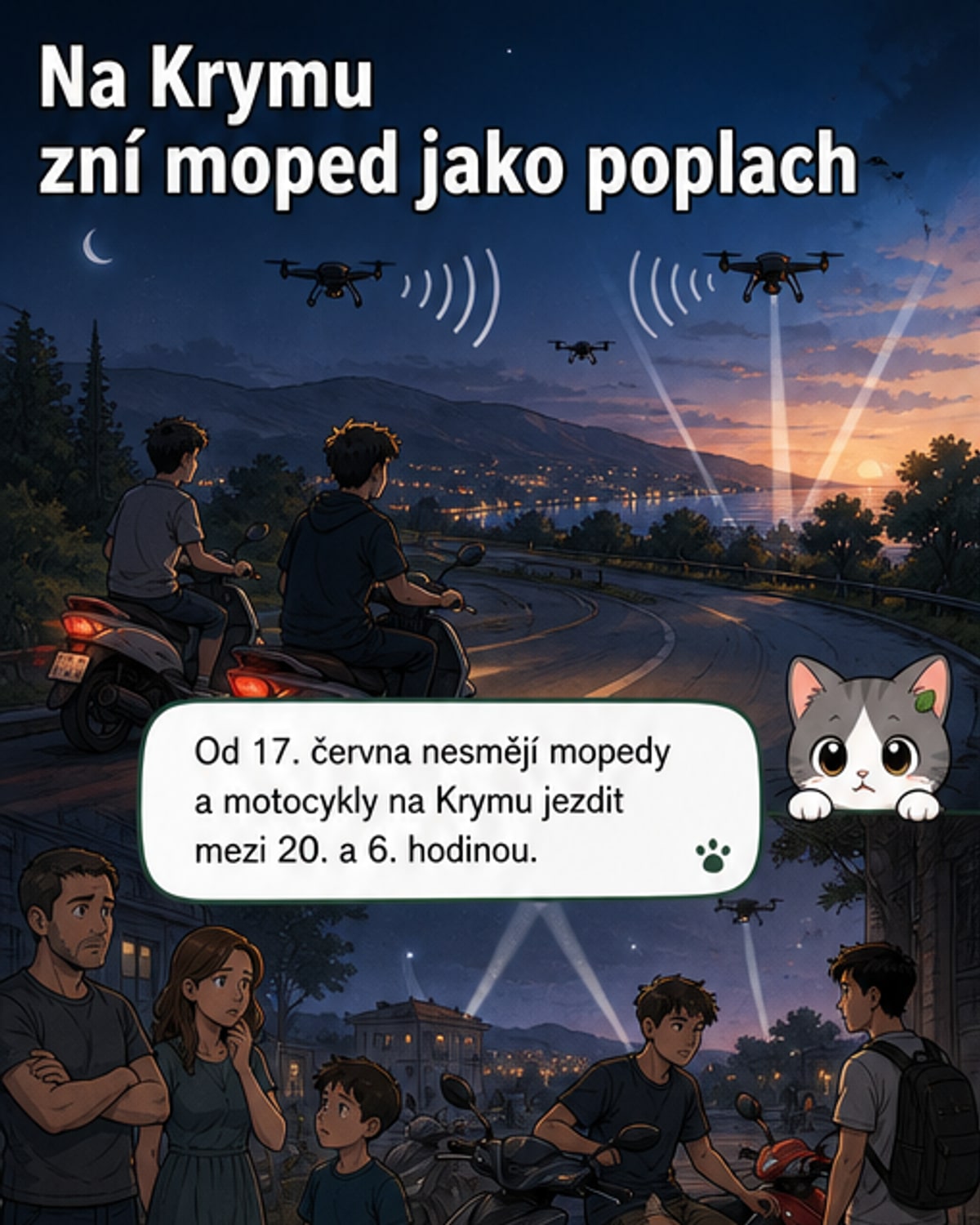 Zákaz nočních jízd pro děti na Krymu