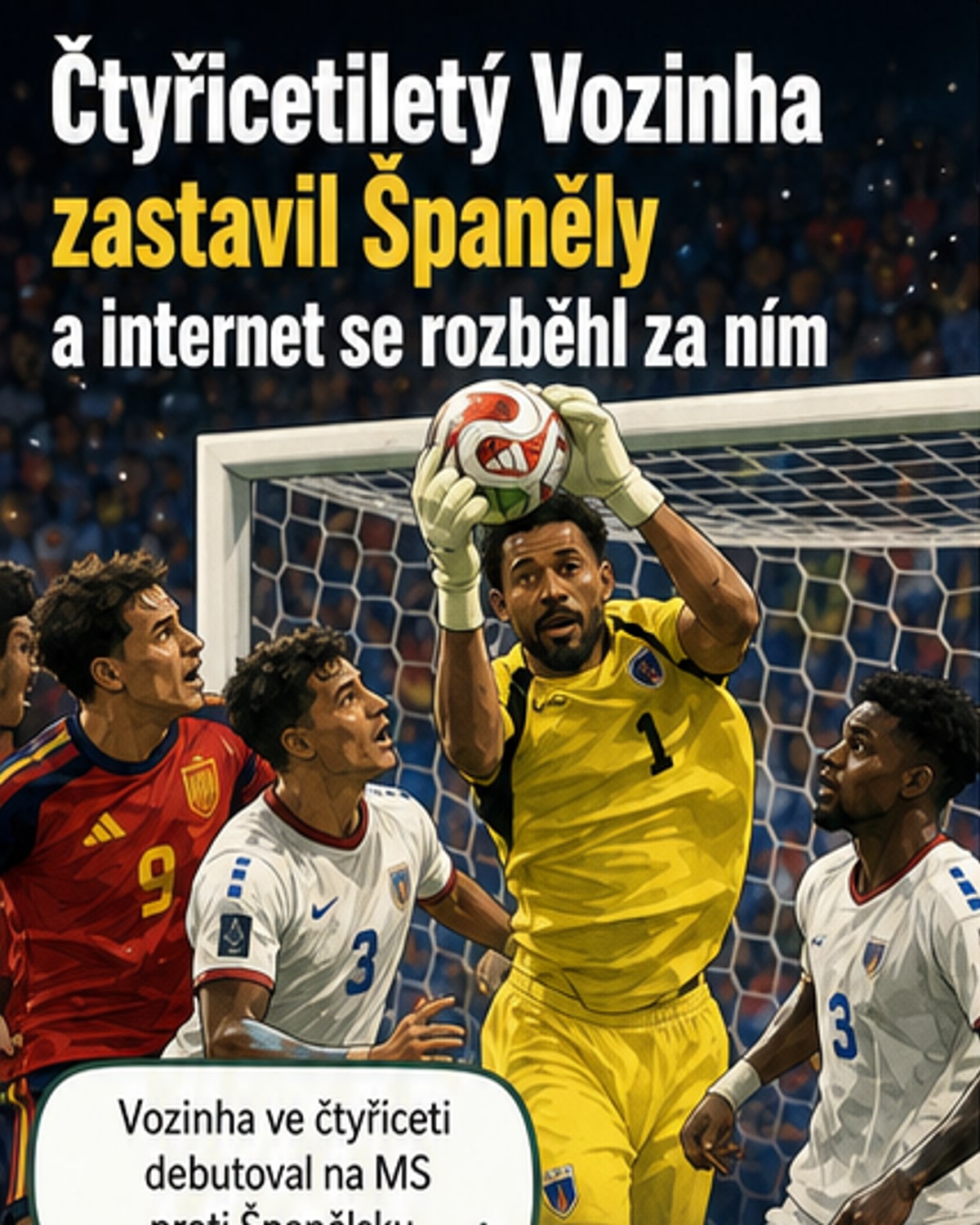 Čtyřicátník Vozinha si na MS vysněně zahrál