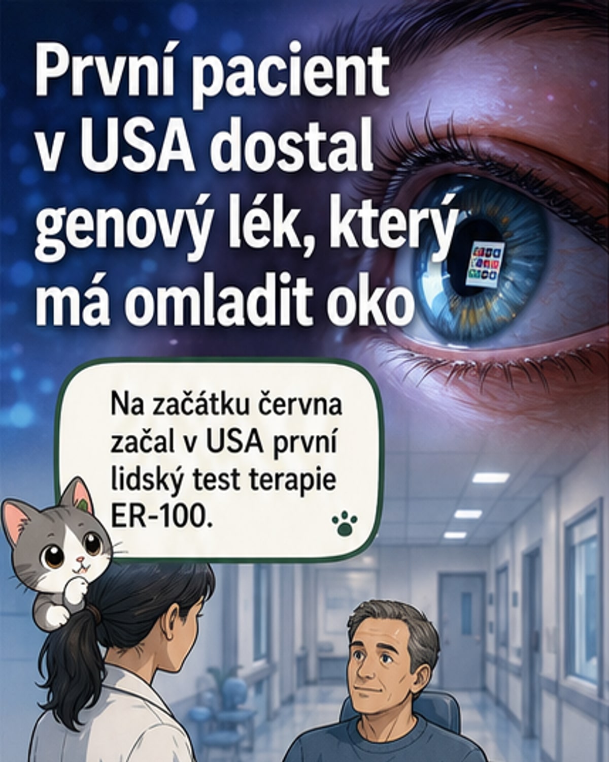 První test genetického léku proti stárnutí