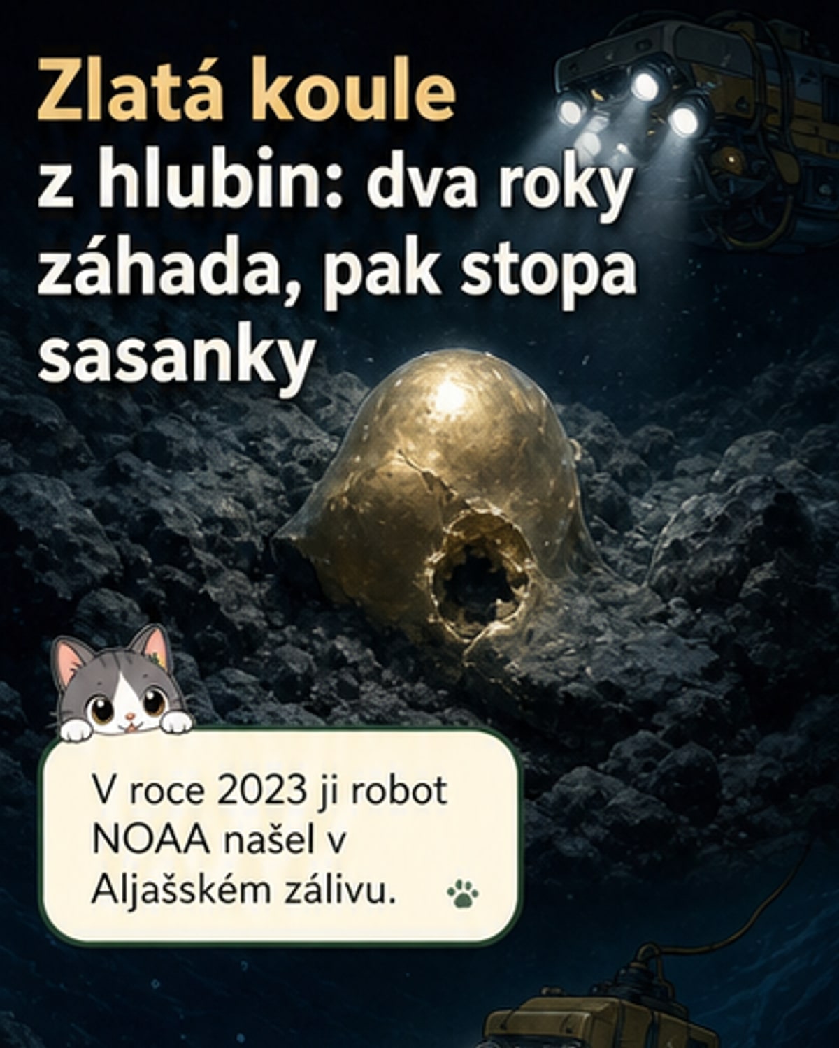 Zlatá koule z hlubin je pozůstatek sasanky