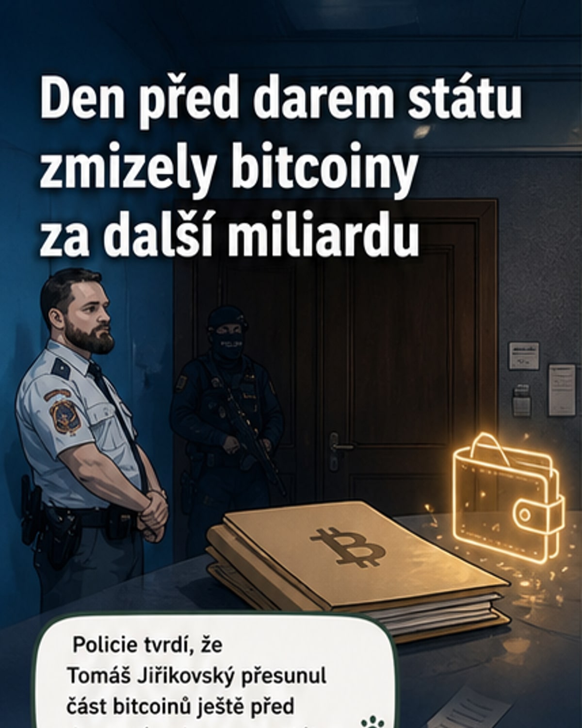 Den před darem zmizely bitcoiny