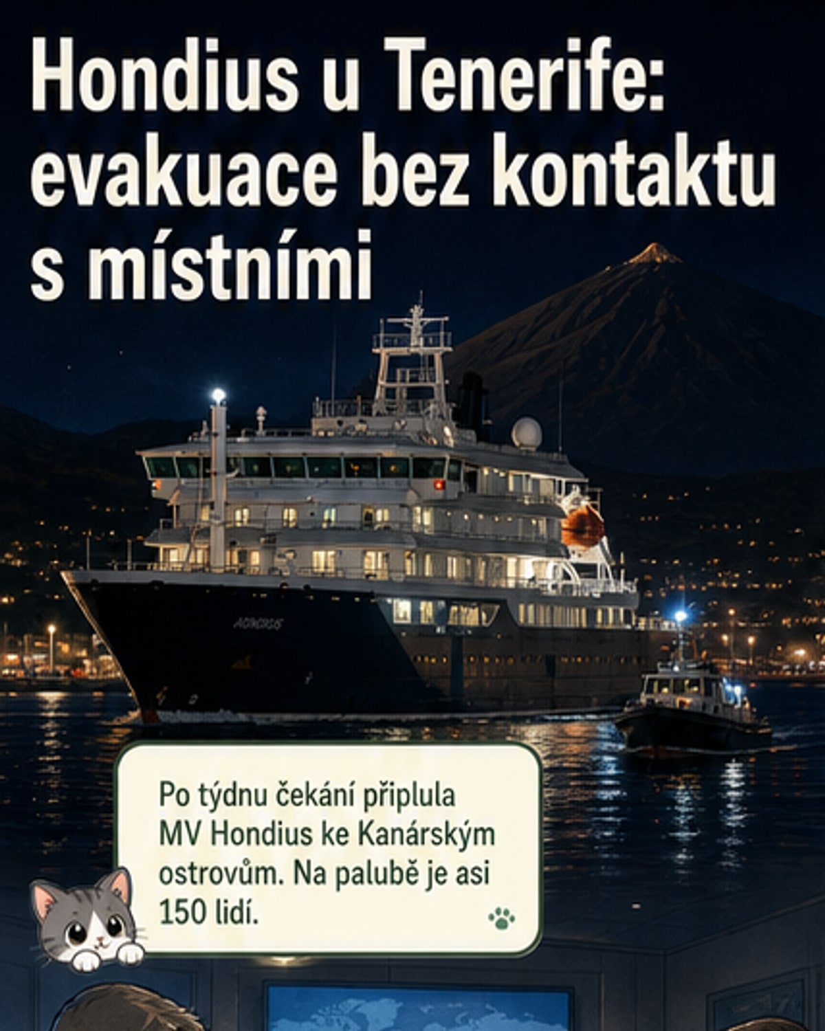 Na Tenerife evakuace lodi s hantavirem