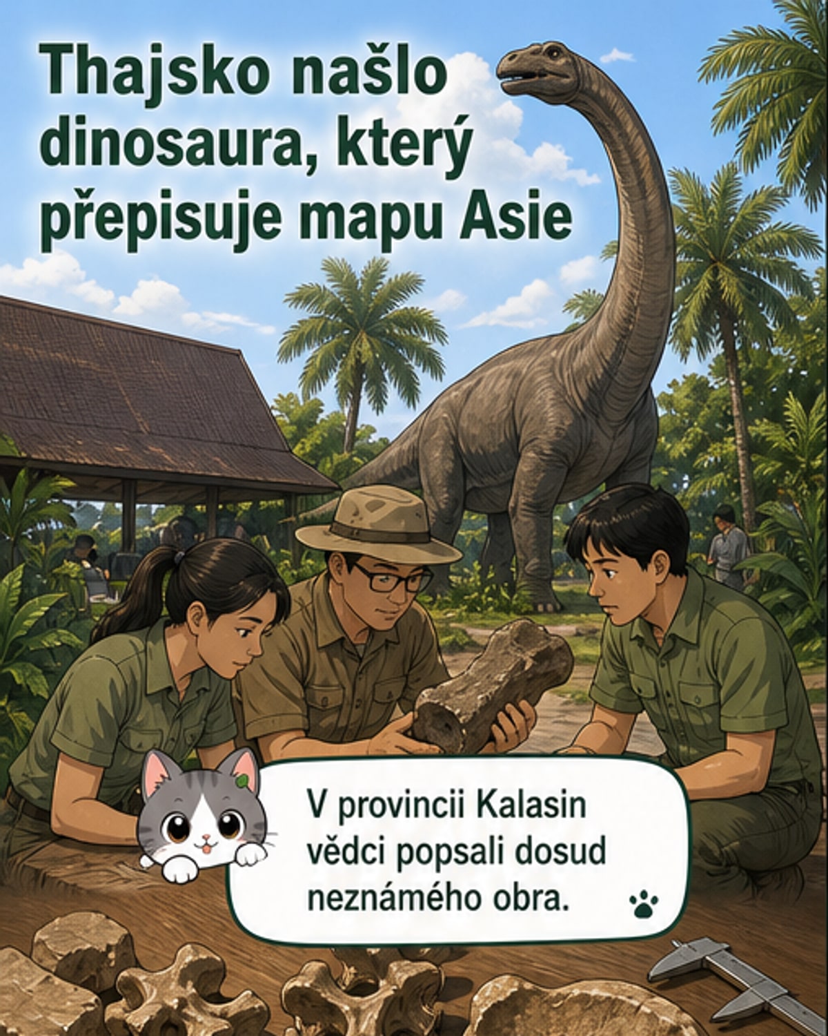 Objeven největší dinosaurus v jihovýchodní Asii