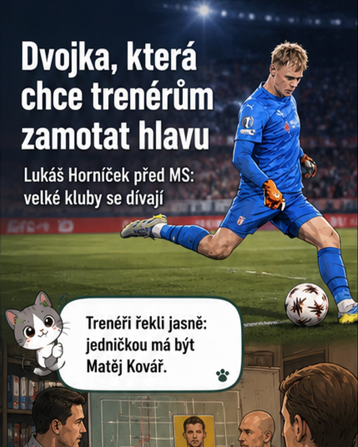 Český gólman zaujal giganty
