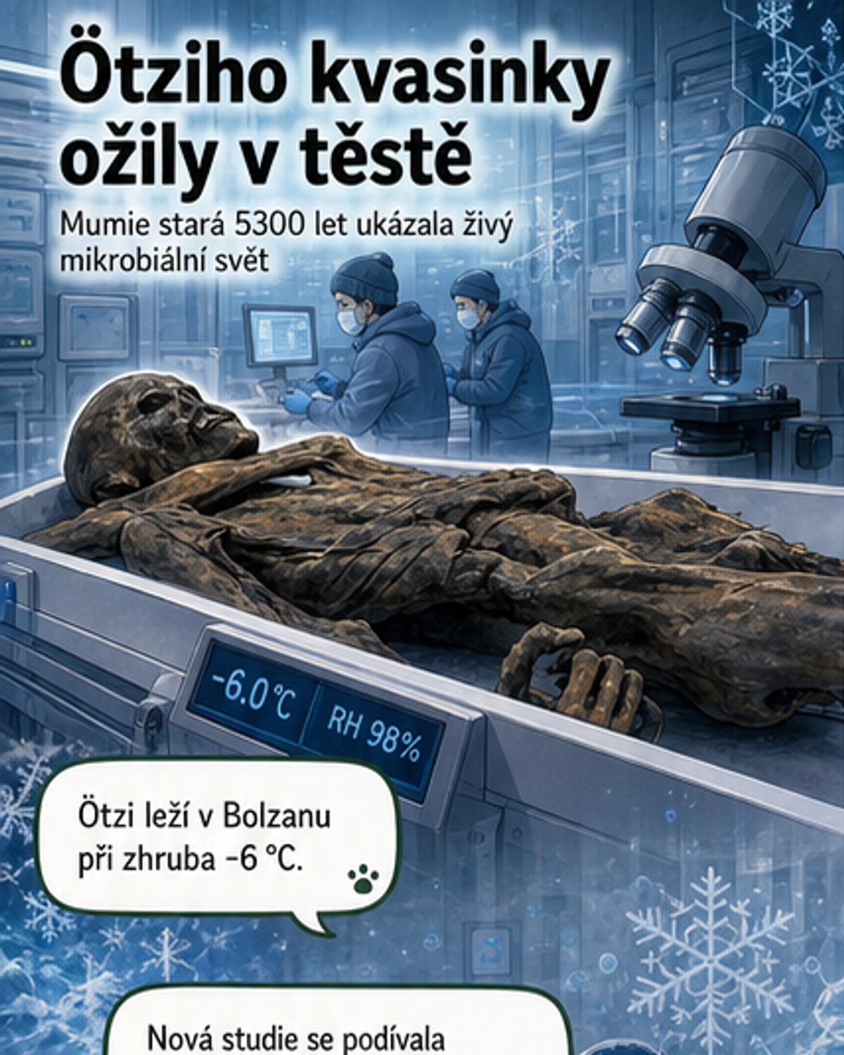 Ötzi stále trochu žije – z kvasinek z jeho mumie upekli těsto