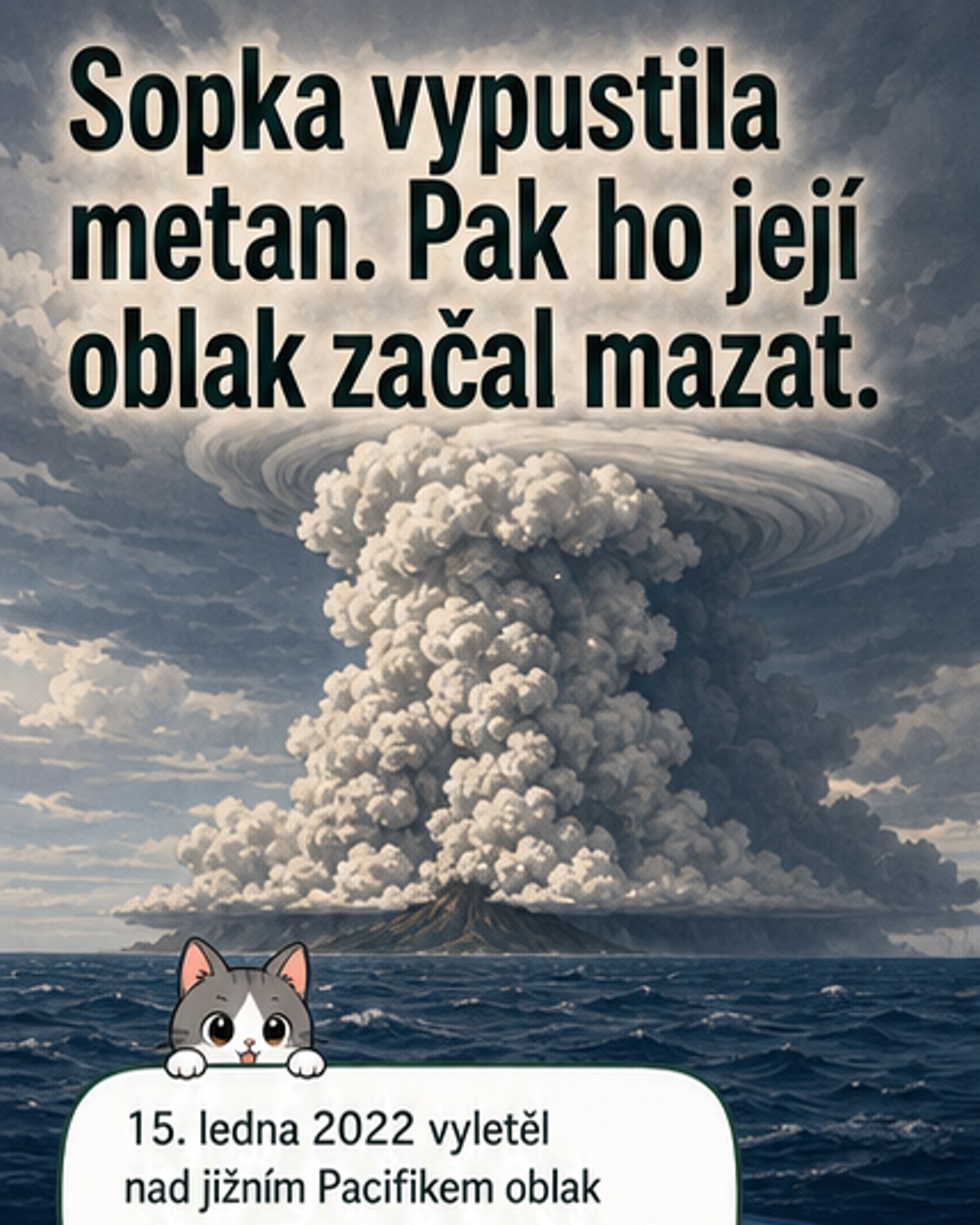 Sopečný oblak čistil atmosféru