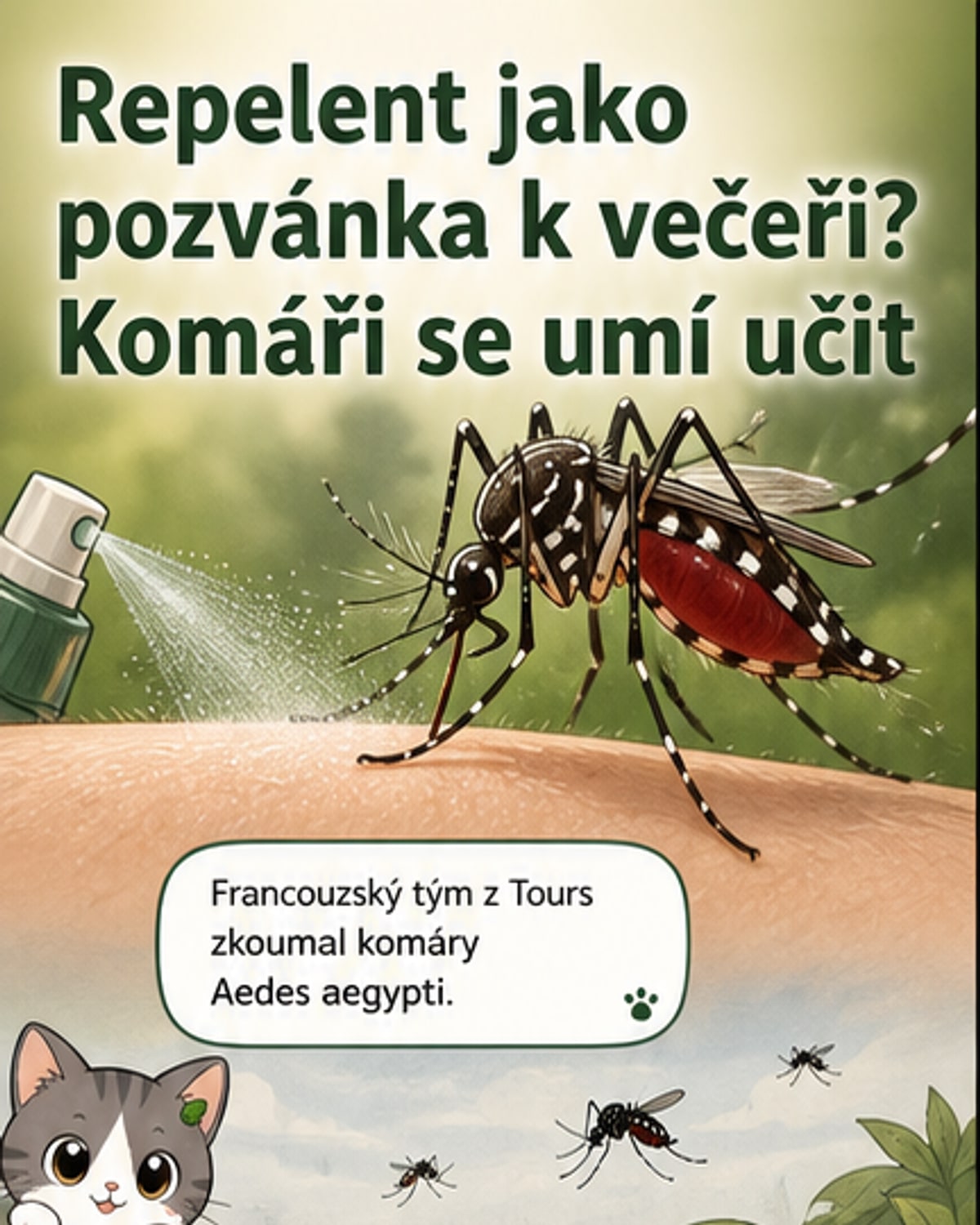 Komáři se učí: repelent = večeře?