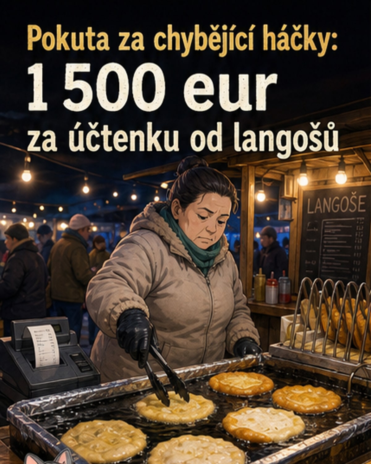 Prodavač langošů dostal pokutu za chybějící diakritiku