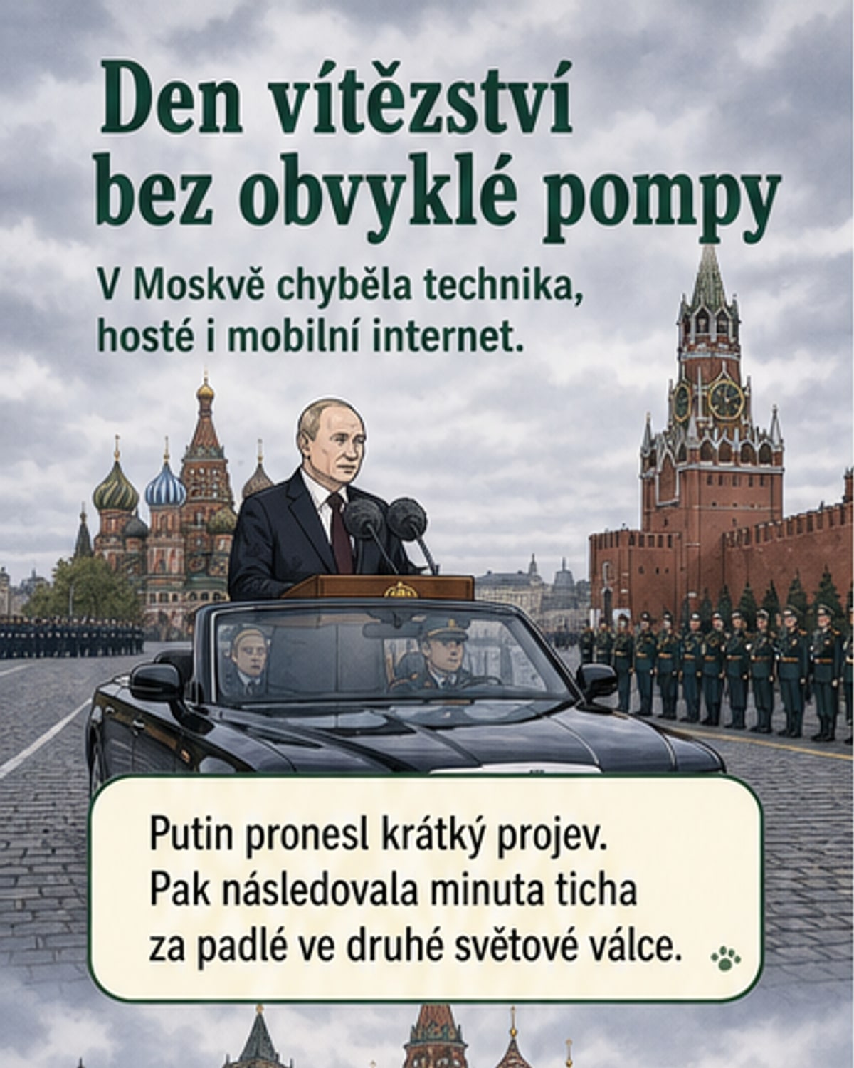 Rusko letos oslavilo Den vítězství bez tanků