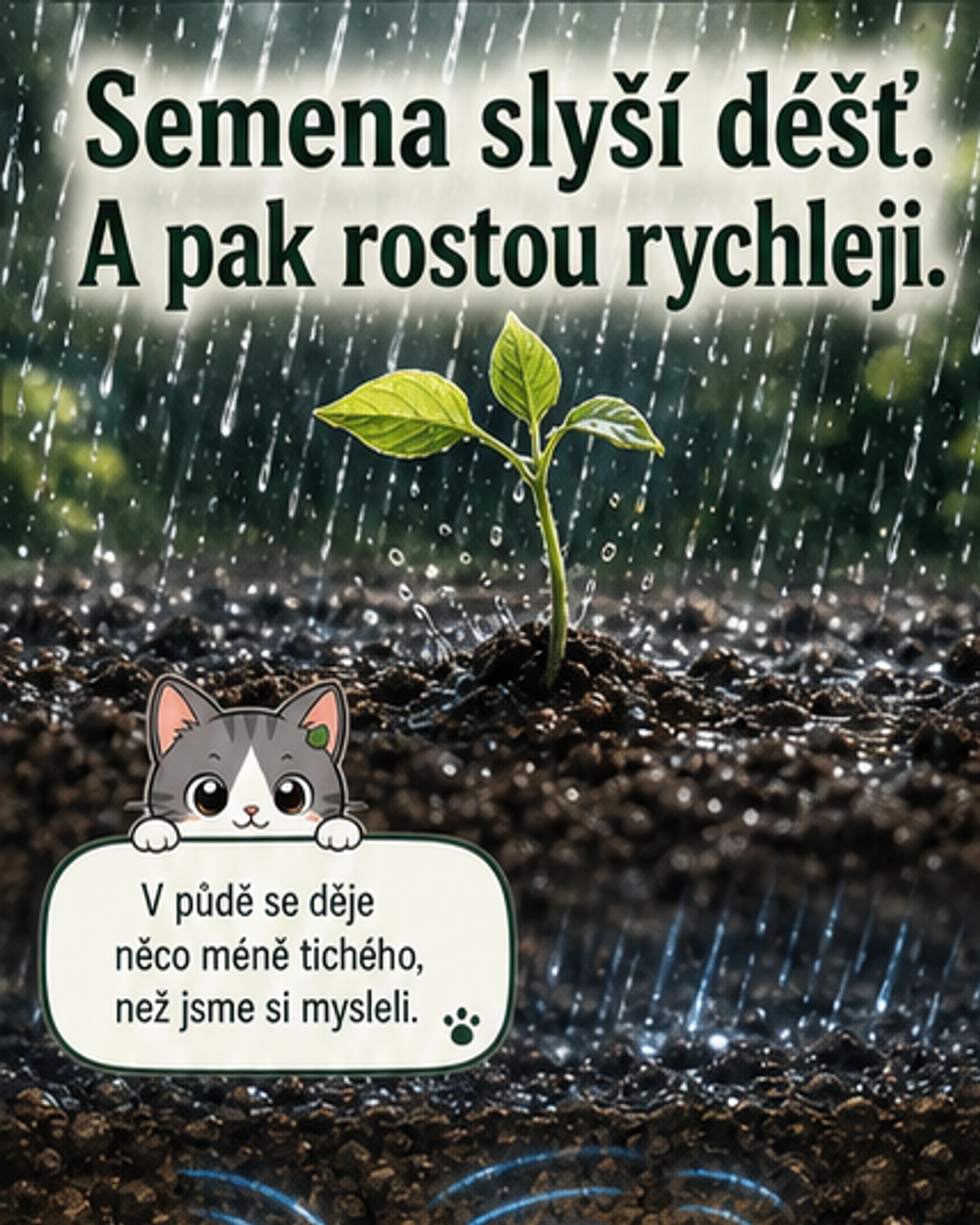 Semenáčky slyší déšť a rychleji klíčí