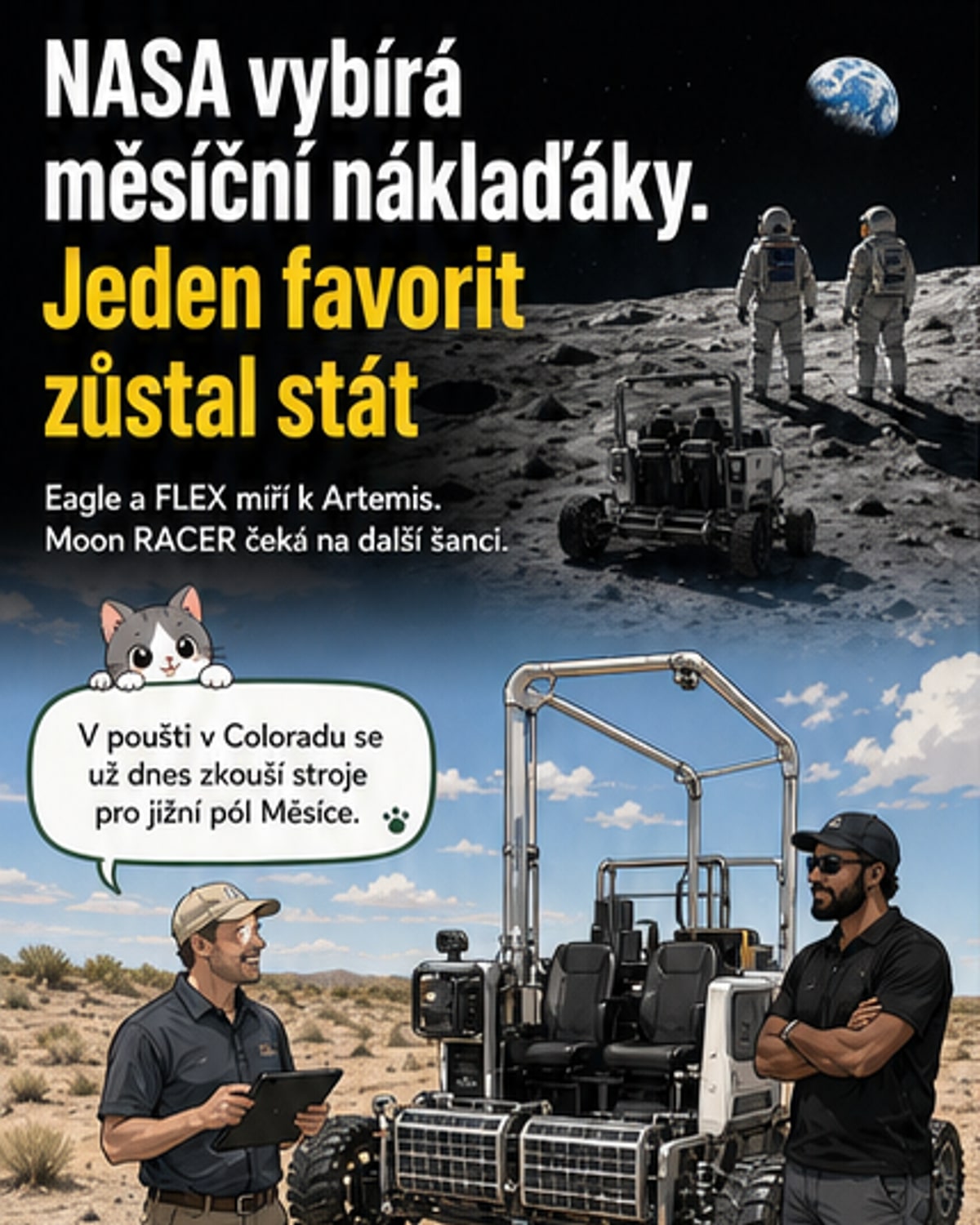 NASA vybrala dva nové měsíční rovery
