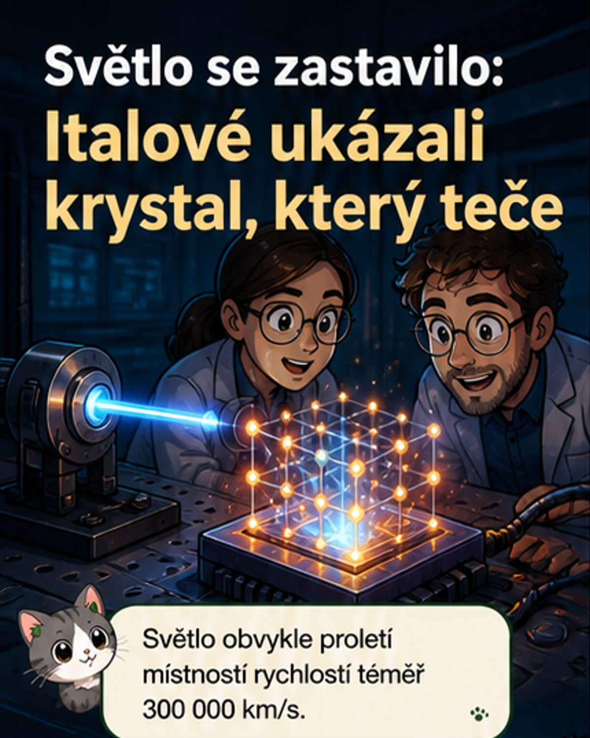 Vědci zmrazili světlo do pevného krystalu