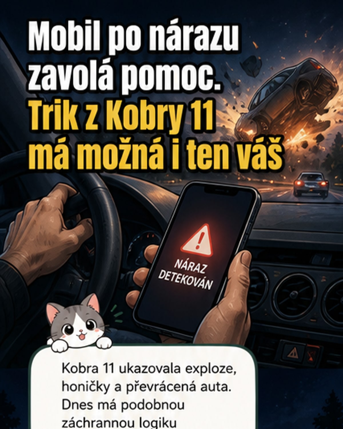 Váš telefon ví, že jste nabourali