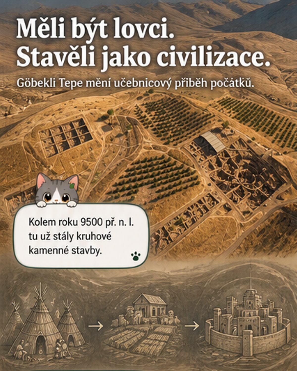 Lovci stavěli chrámy před 10 tisíci lety
