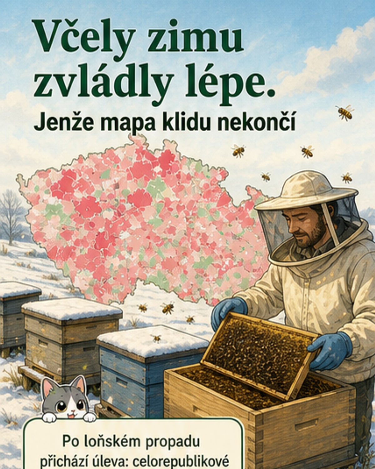 Česká včelstva přežila zimu lépe