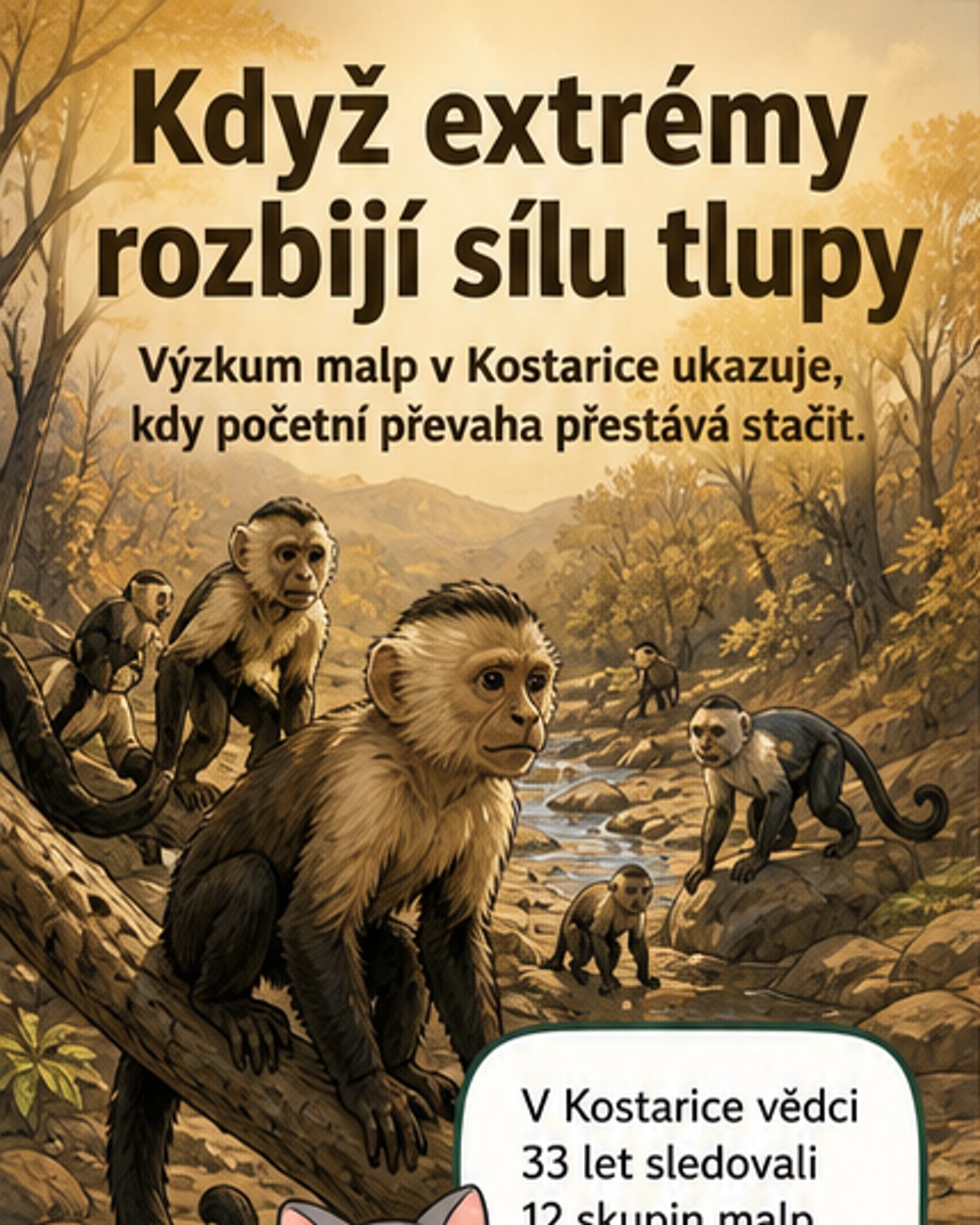 Klima mění sociální rovnováhu opic