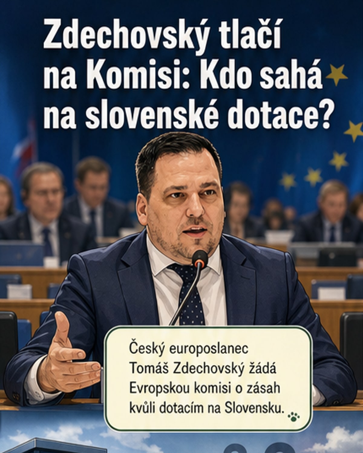 Český europoslanec varuje před korupcí u slovenských dotací