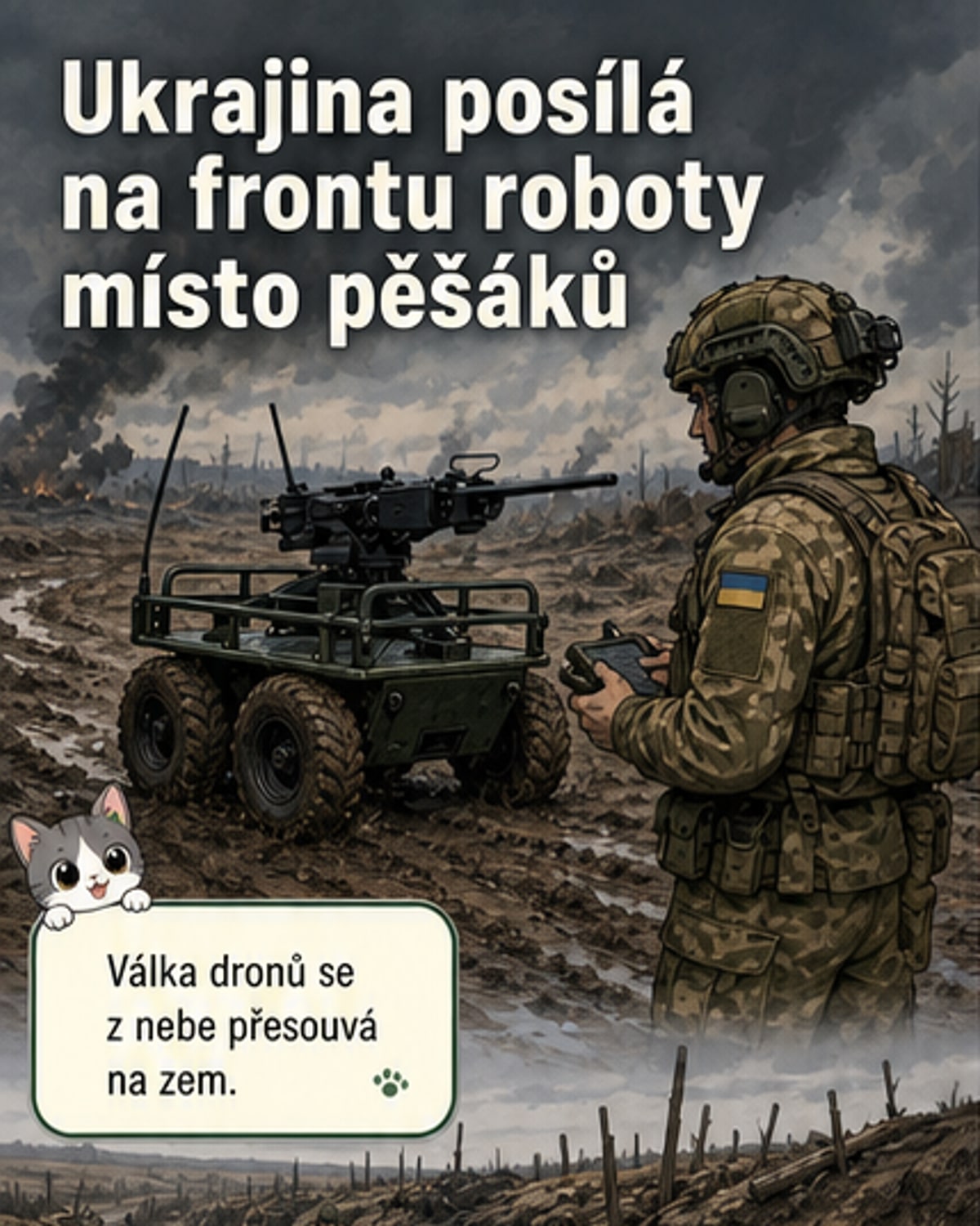 Ukrajina masivně nasazuje bojové roboty
