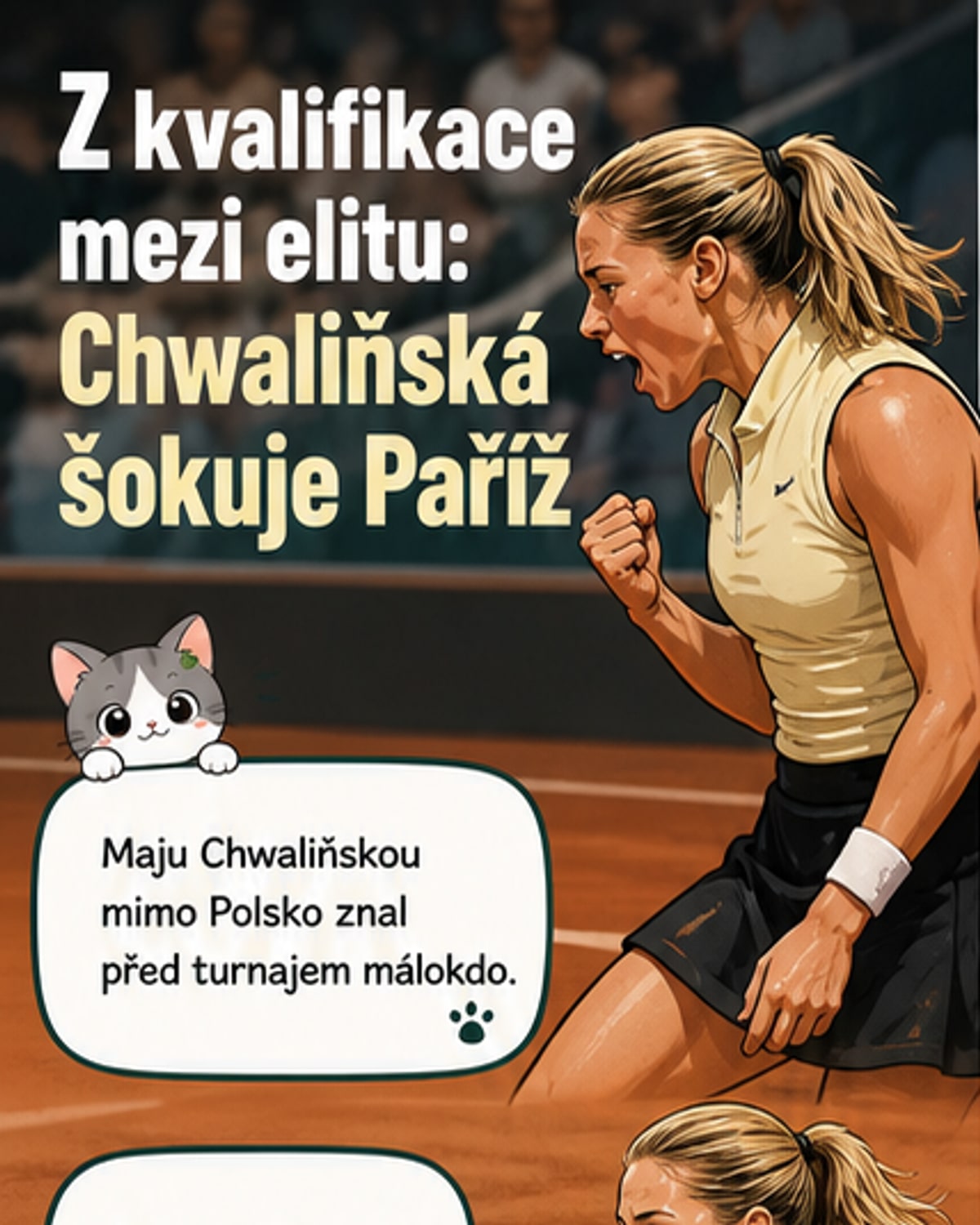 Maja Chwaliňská šokuje Roland Garros