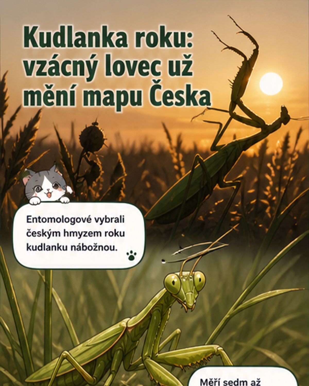 Kudlanka nábožná je hmyzem roku