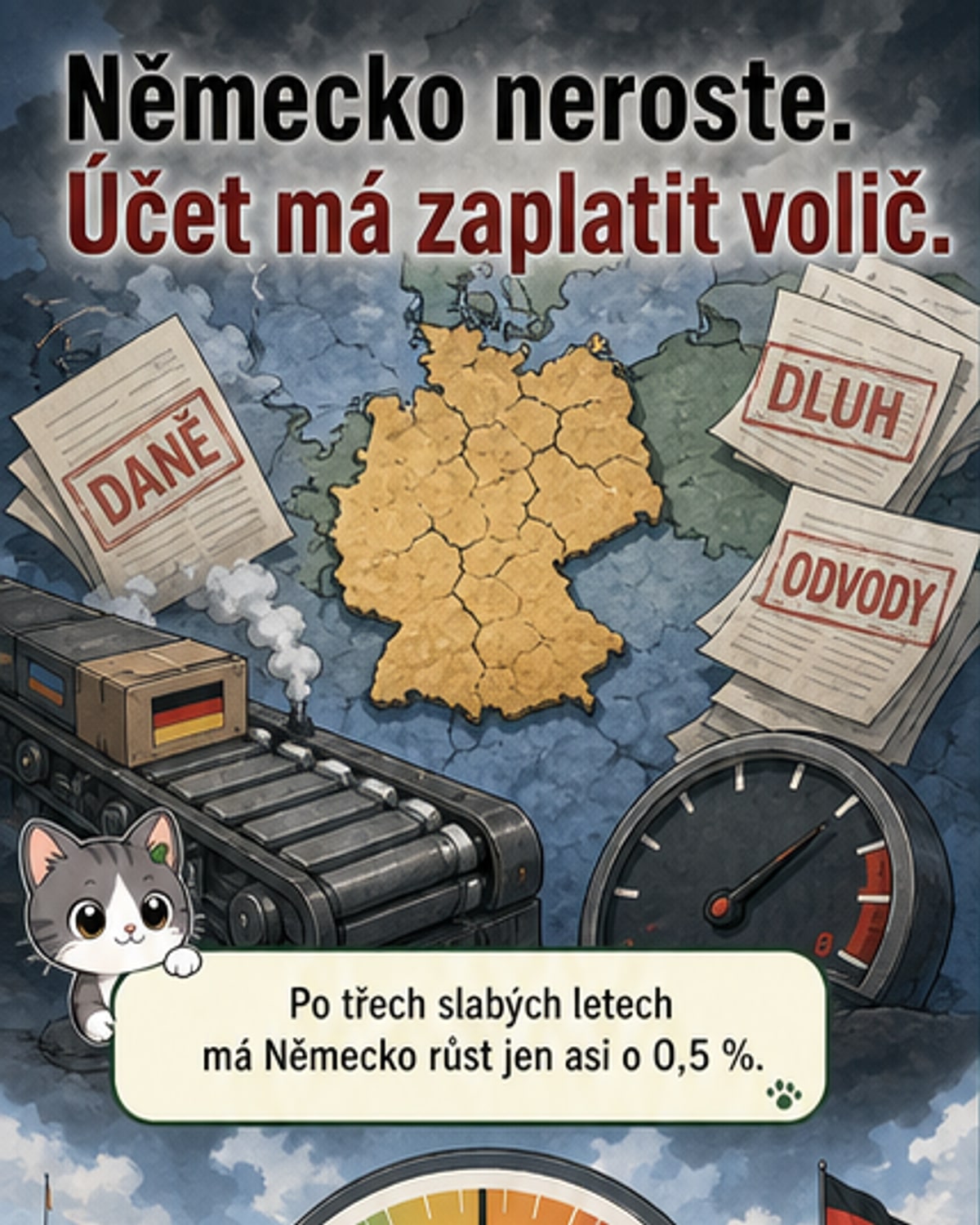Německo v krizi růstu: dluhy a daně místo reform