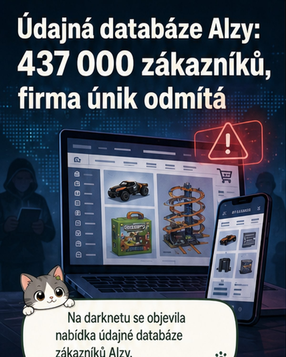 Hackeři tvrdí, že mají data 437 tisíc zákazníků Alzy