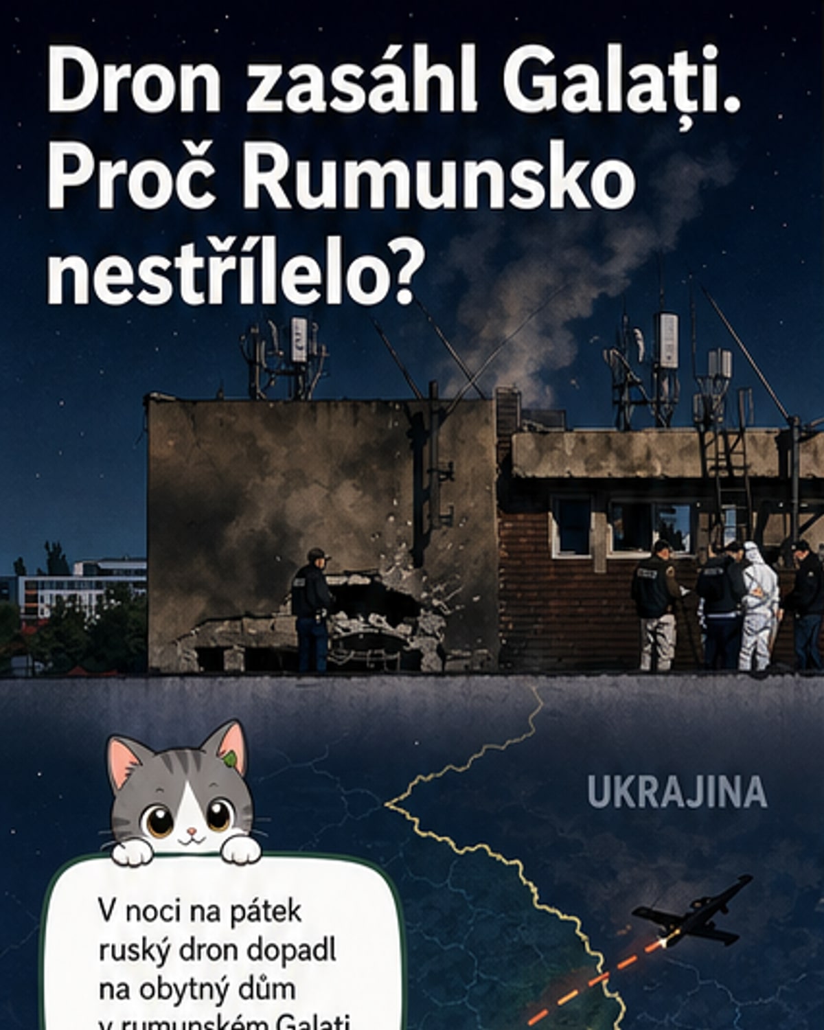 Ruský dron v Rumunsku: mír brání obraně