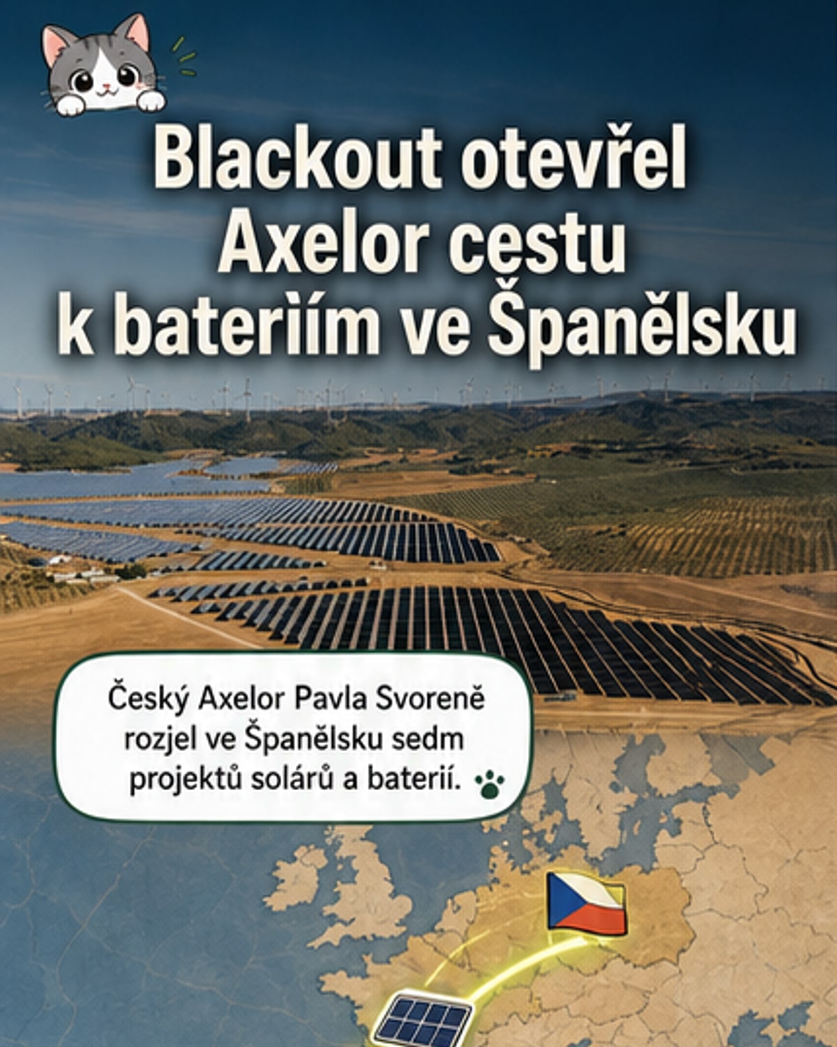 Český investor staví solární elektrárny ve Španělsku