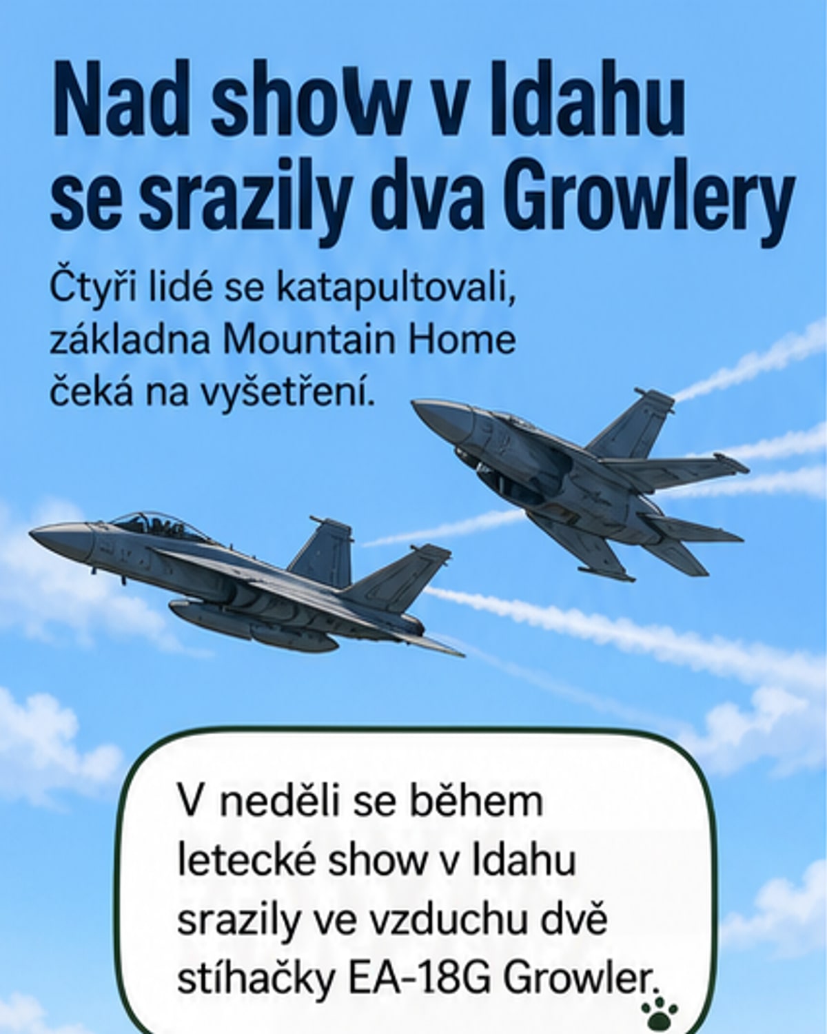 Srážka stíhaček v Idaho