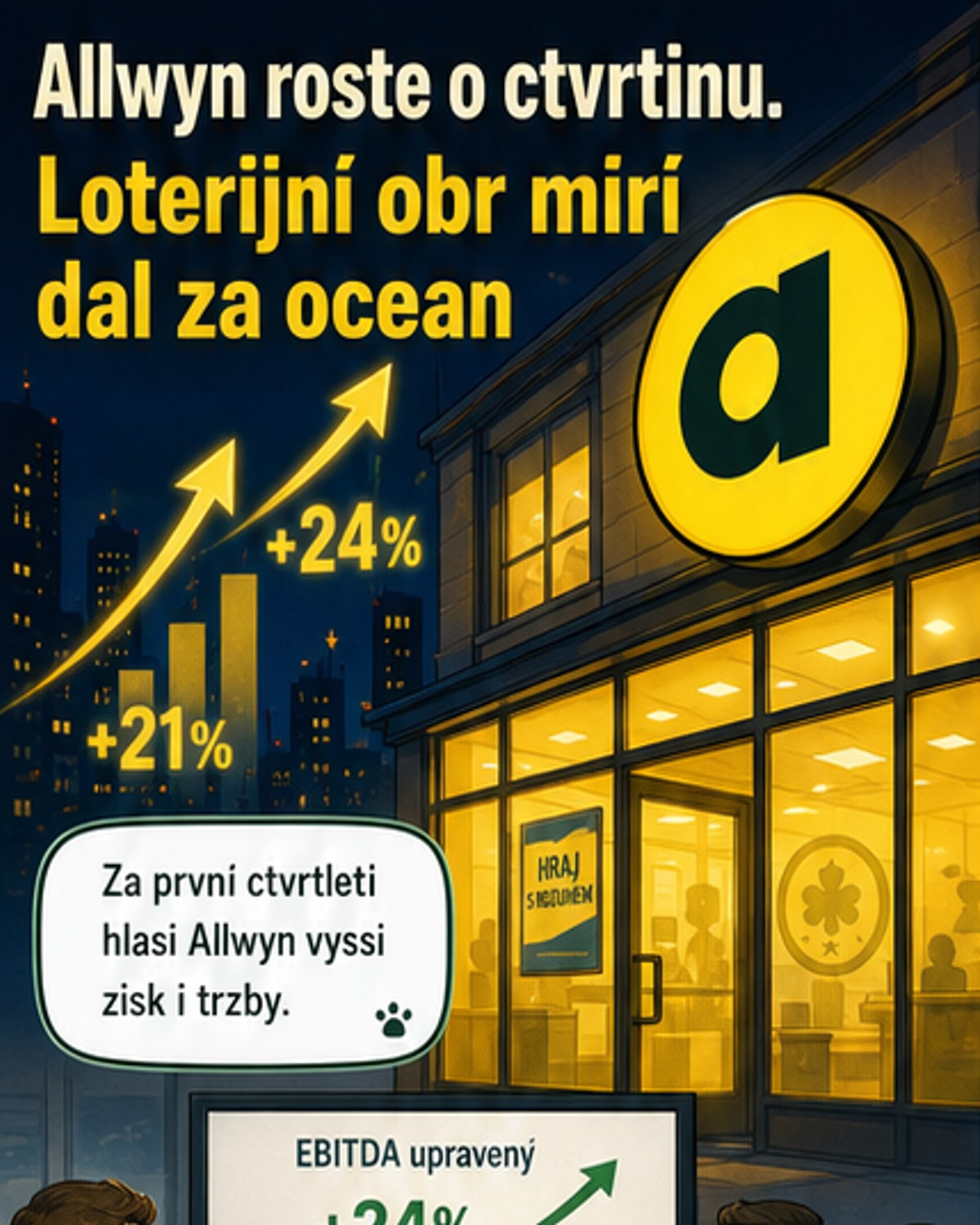 Allwyn zvýšil zisk o čtvrtinu