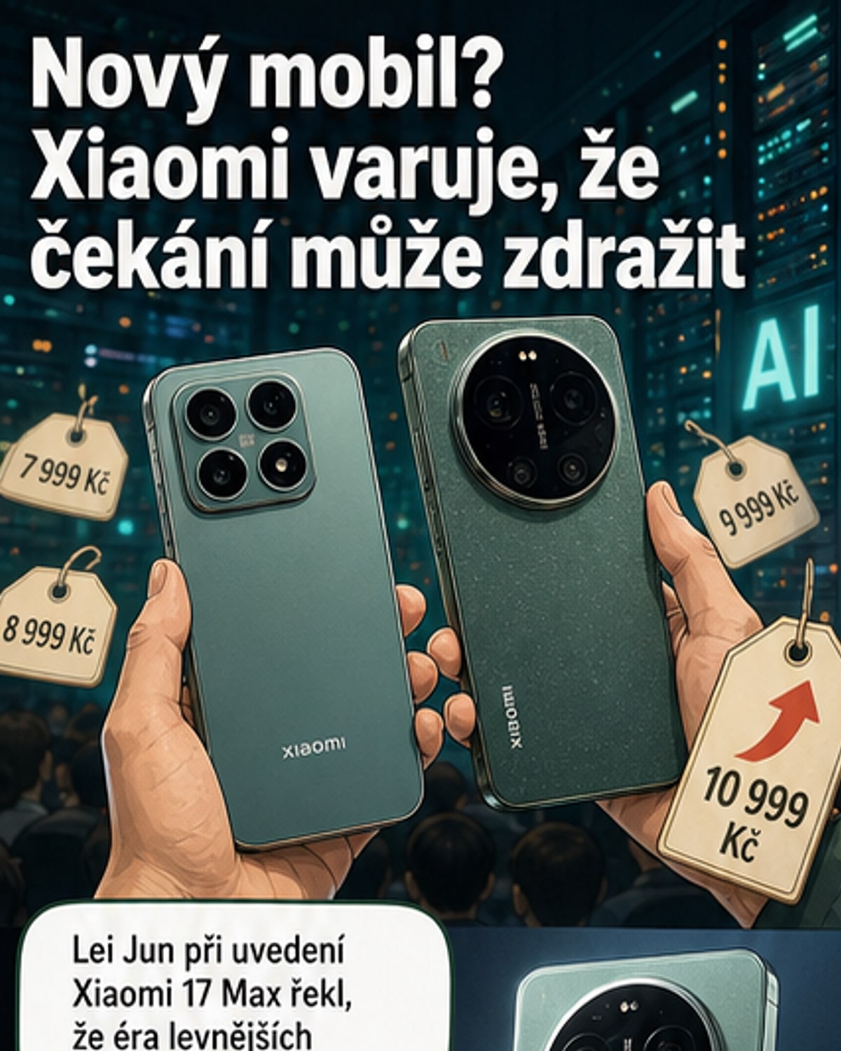 Smartphony půjdou nahoru: varování od šéfa Xiaomi