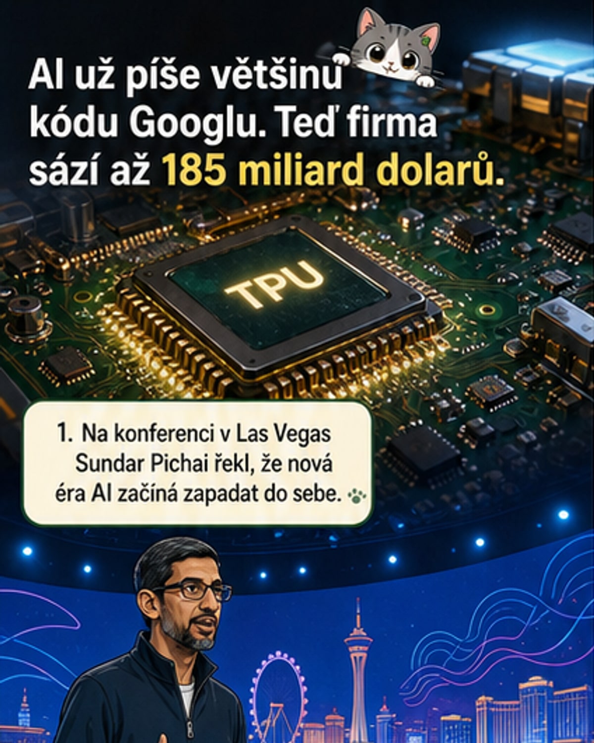 Většinu kódu v Googlu už píše AI