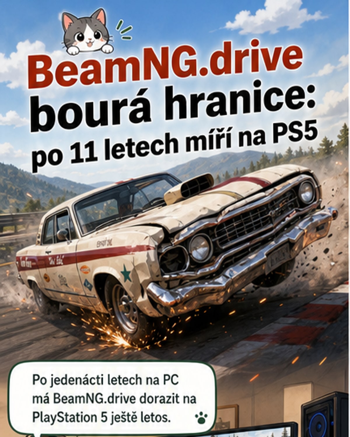 BeamNG.drive po 11 letech dorazí na PS5