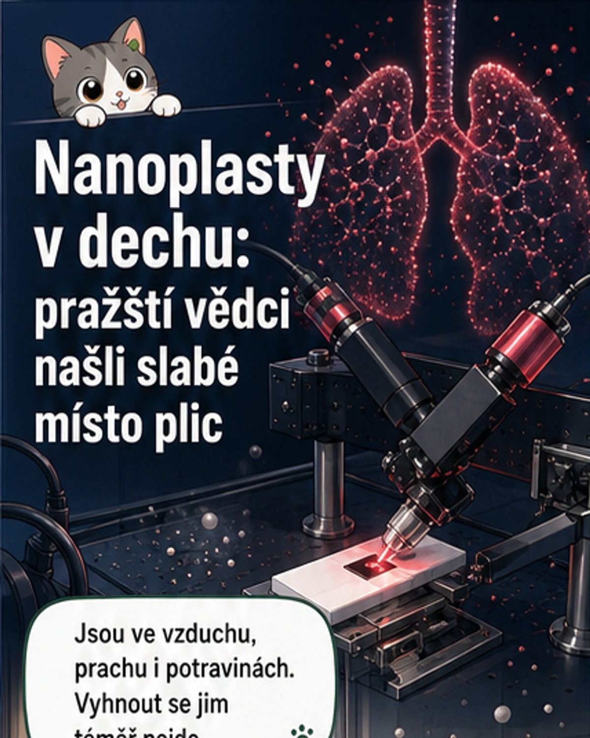 Nanoplasty napadají ochranu plic