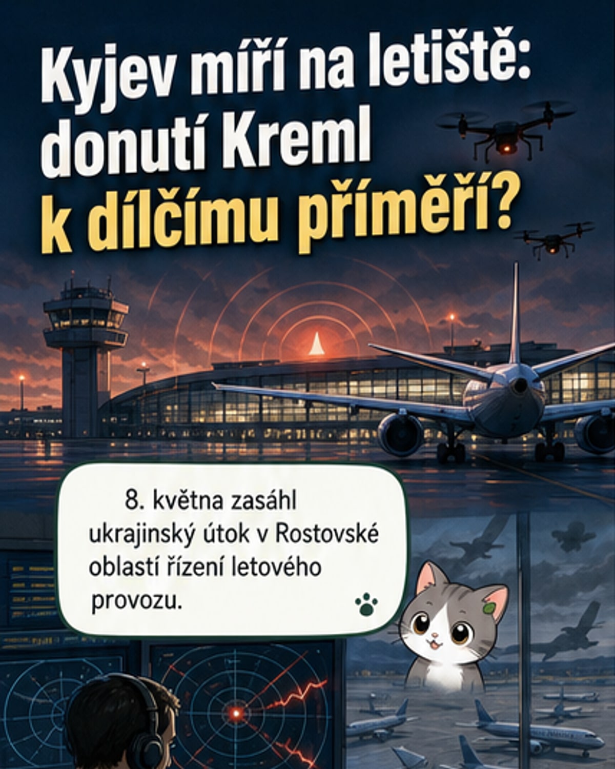 Ukrajina tlačí Rusko k „příměří pro letiště“