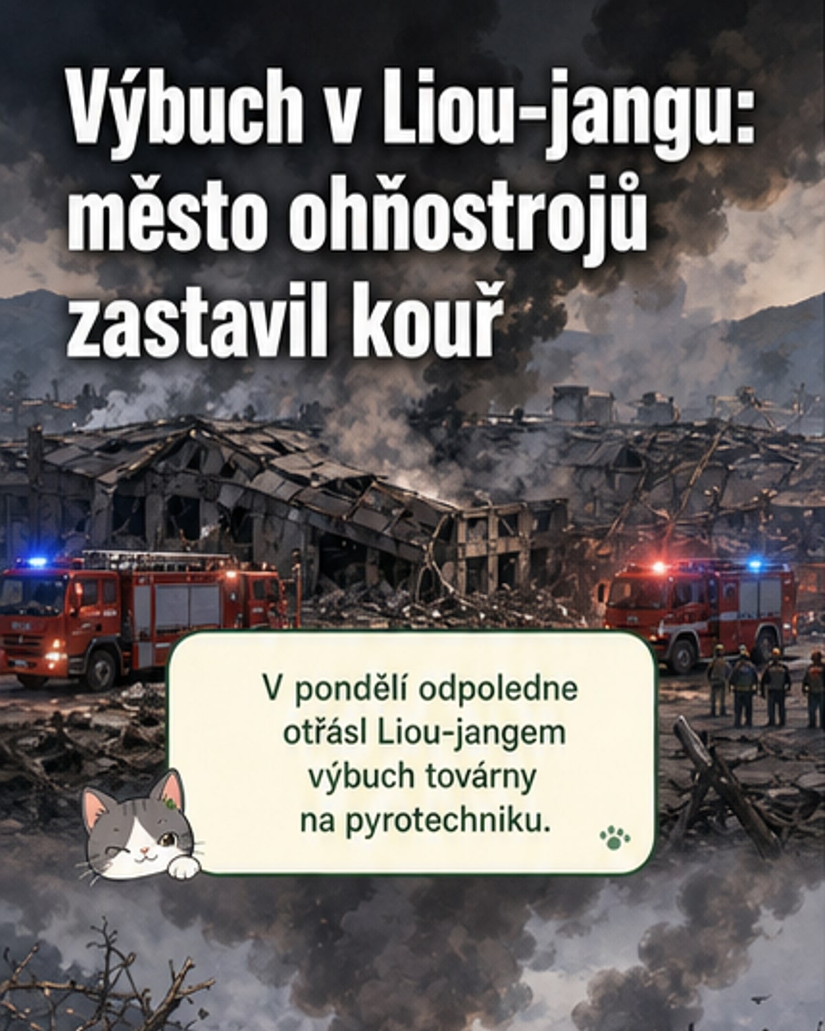 Výbuch v továrně na pyrotechniku: 20+ mrtvých