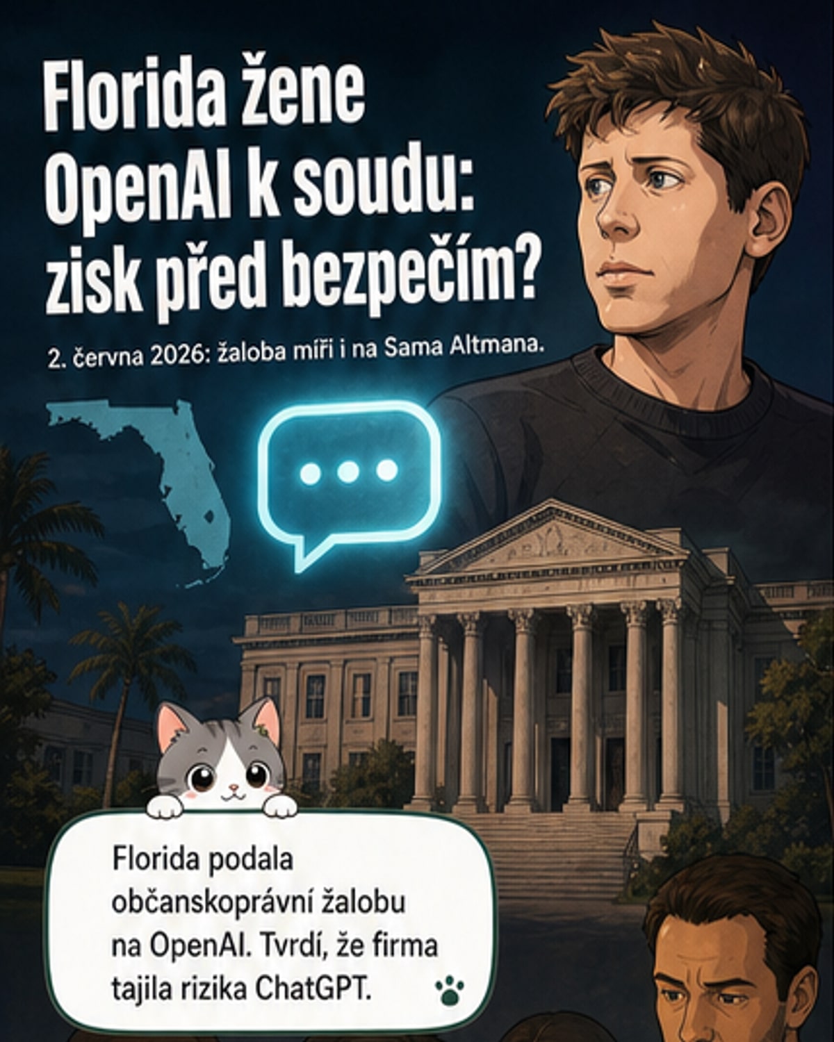 Florida žaluje OpenAI kvůli rizikům ChatGPT