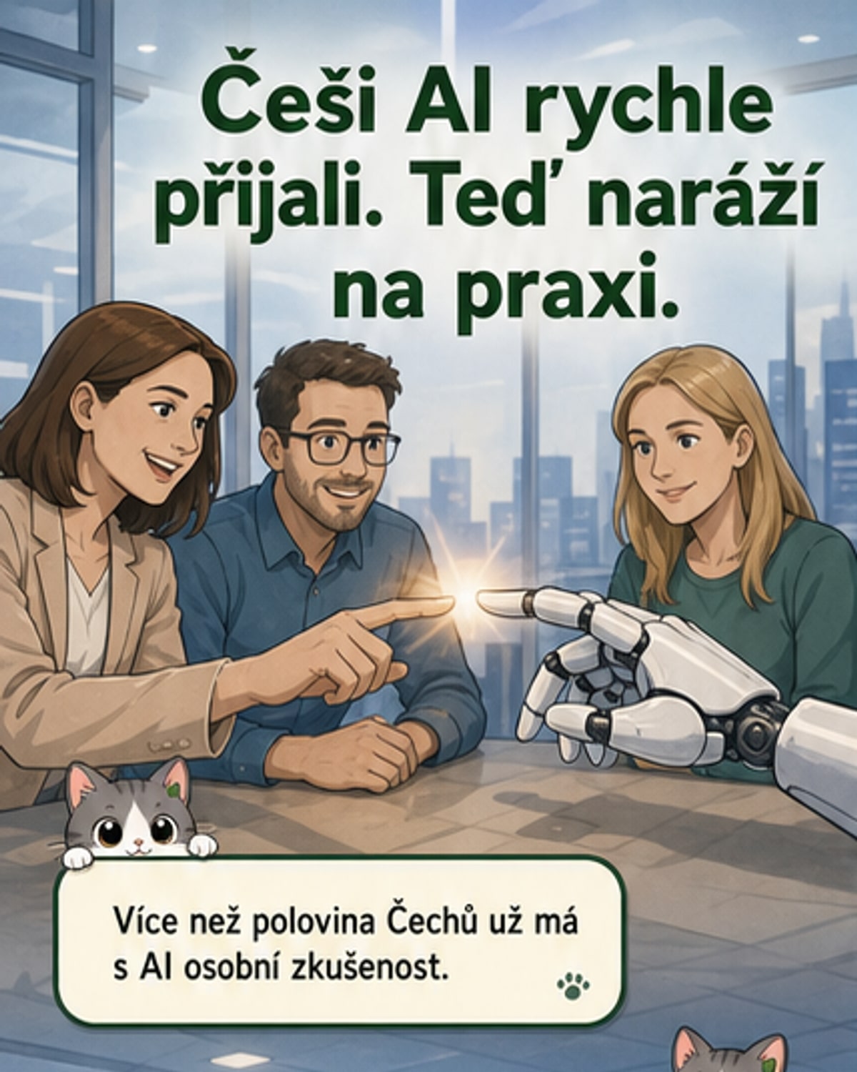 Češi AI přijali, ale efektivní využití je daleko