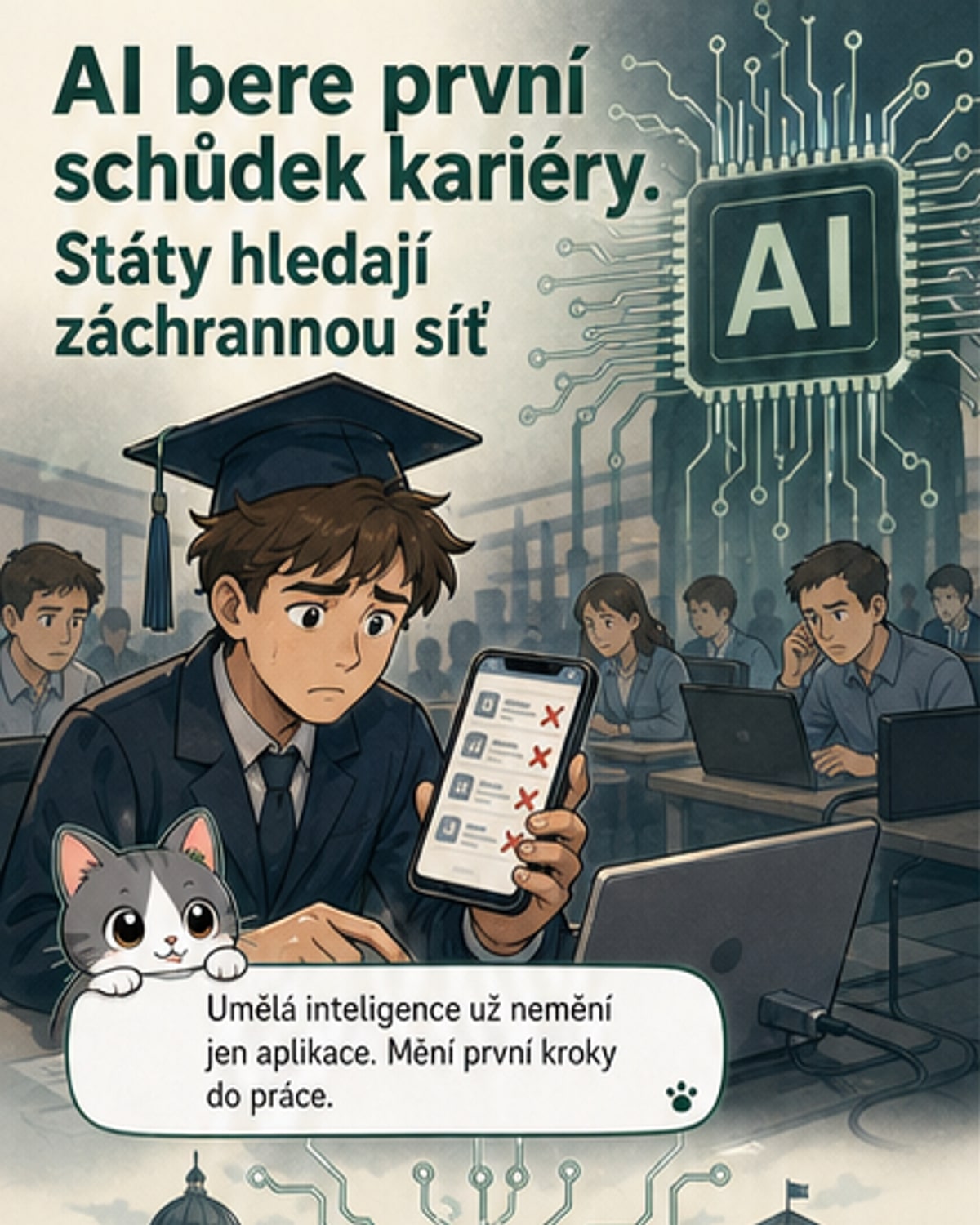 AI ohrožuje mladé – státy hledají cestu