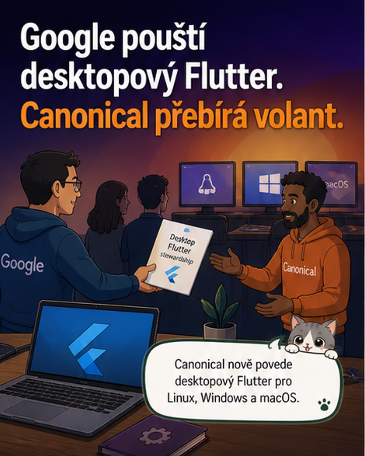 Canonical přebírá Flutter pro desktop