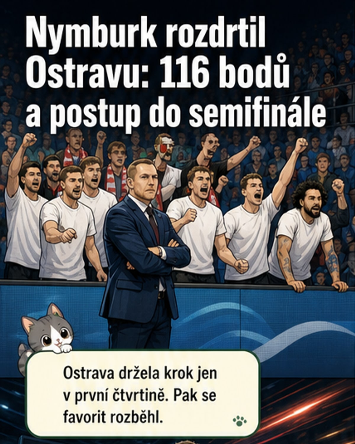 Nymburk rozstřílel Ostravu o 46 bodů