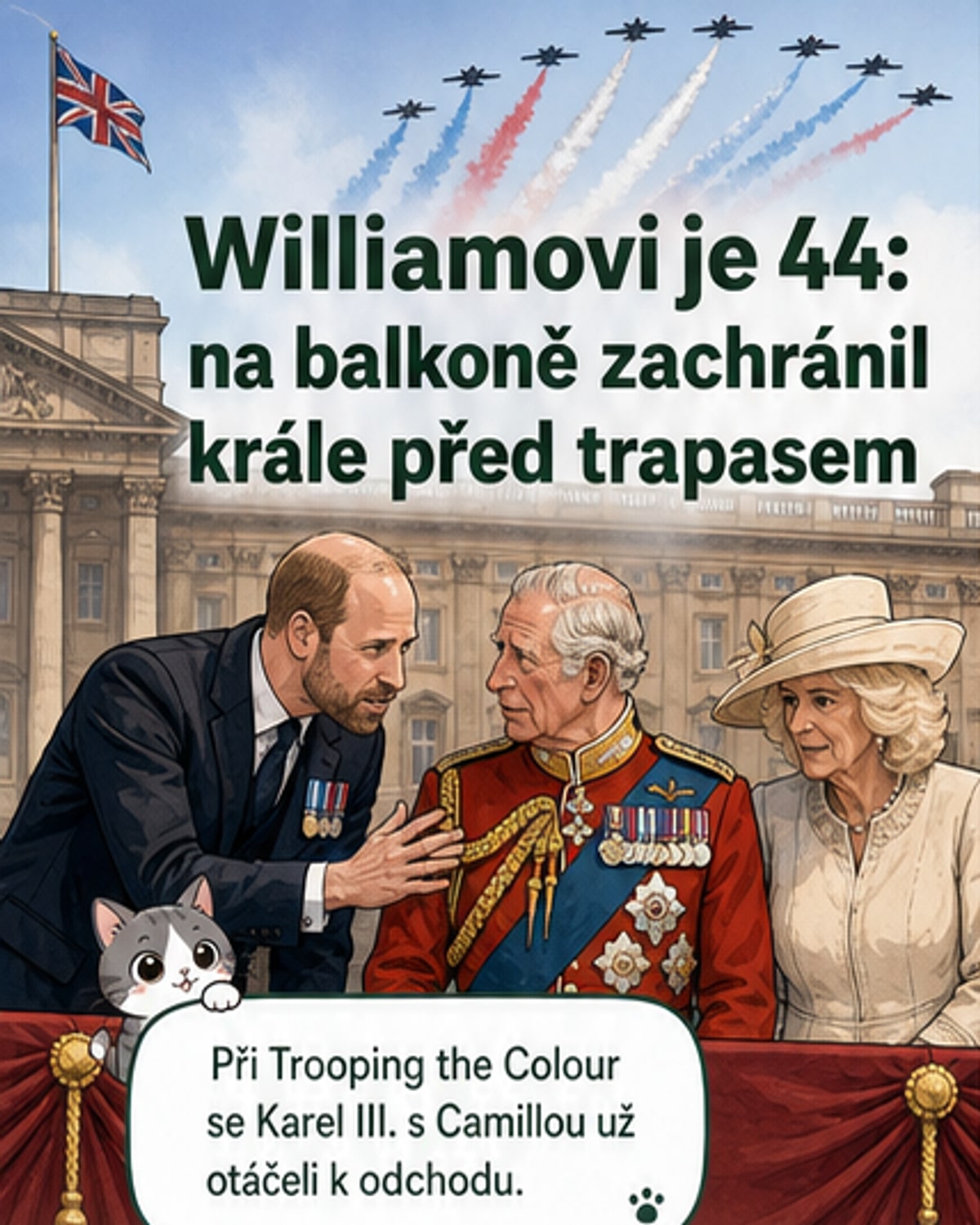 Princ William slaví 44 let
