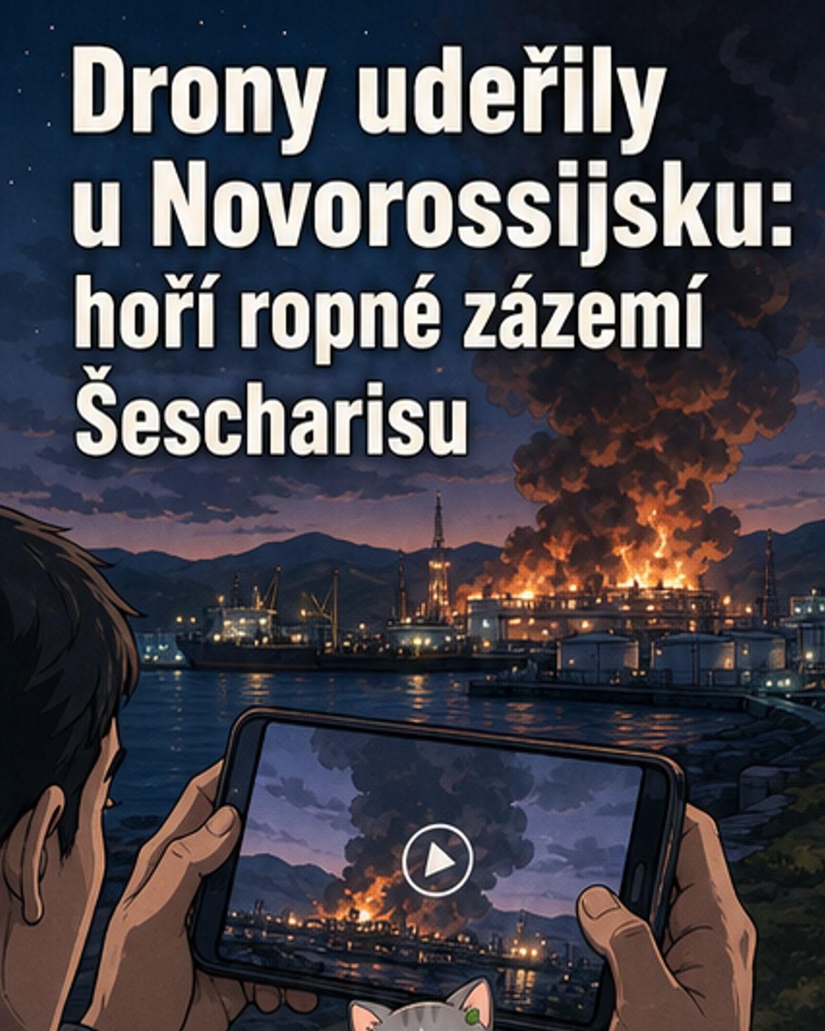 Drony zasáhly klíčový ruský přístav